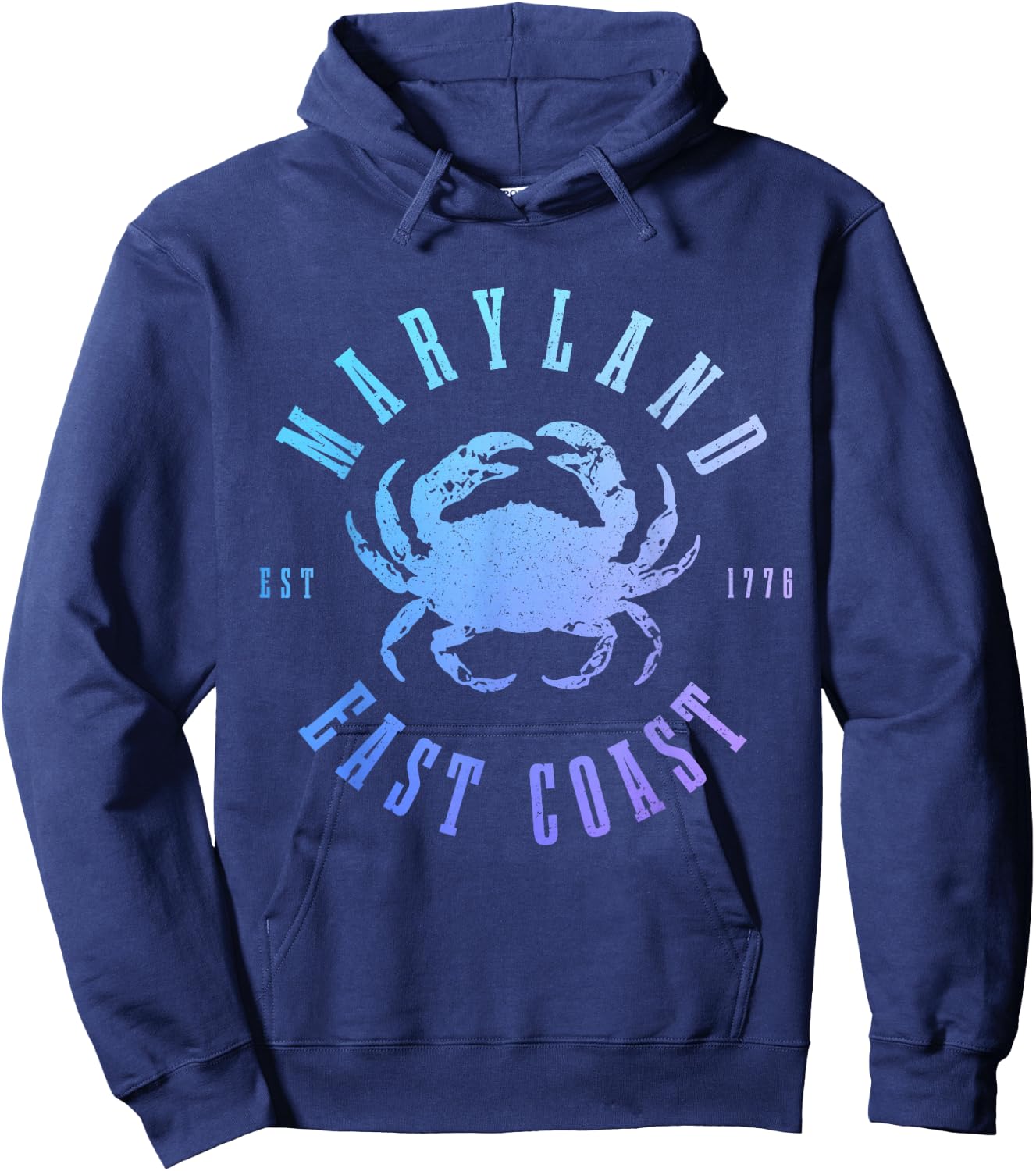 Maryland Blue Crab Crabbing East Coast Pride Vintage Hoodie - Hoodie | Navy