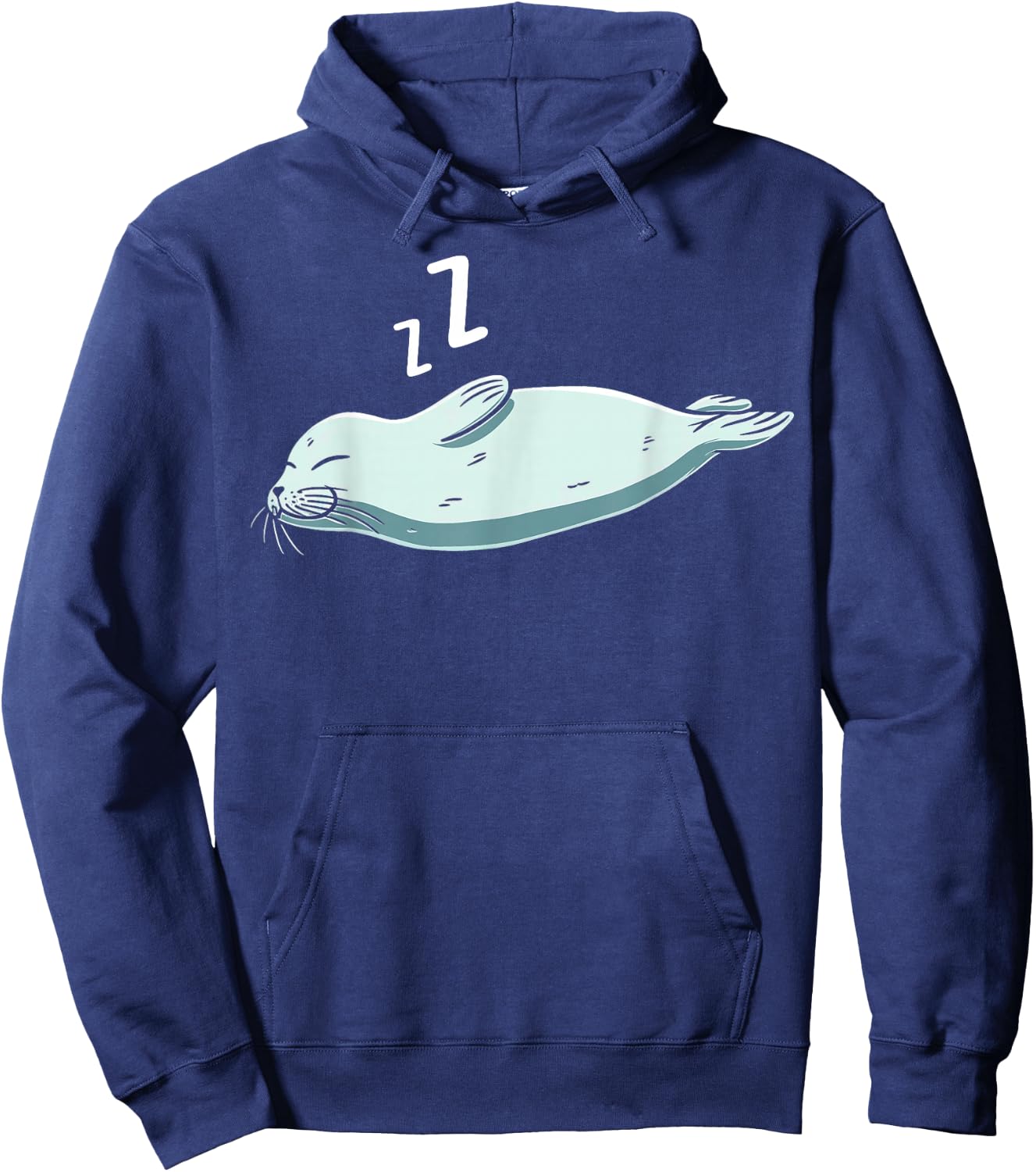 Seal Lazy Seals Pajamas Sleeping Seal Hoodie - Hoodie | Navy