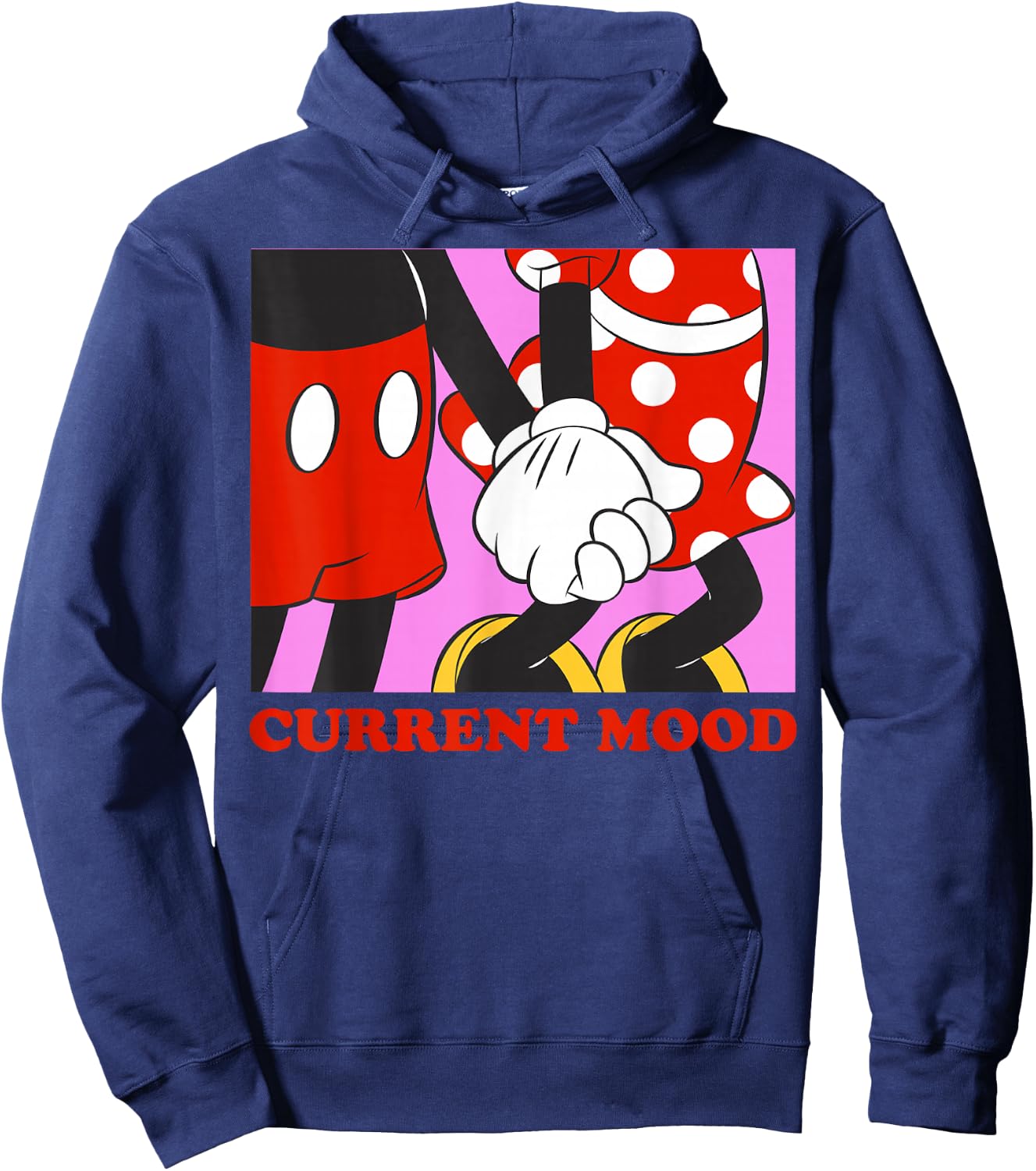 Disney Mickey and Friends Mickey & Minnie Current Mood Small Hoodie - Hoodie | Navy