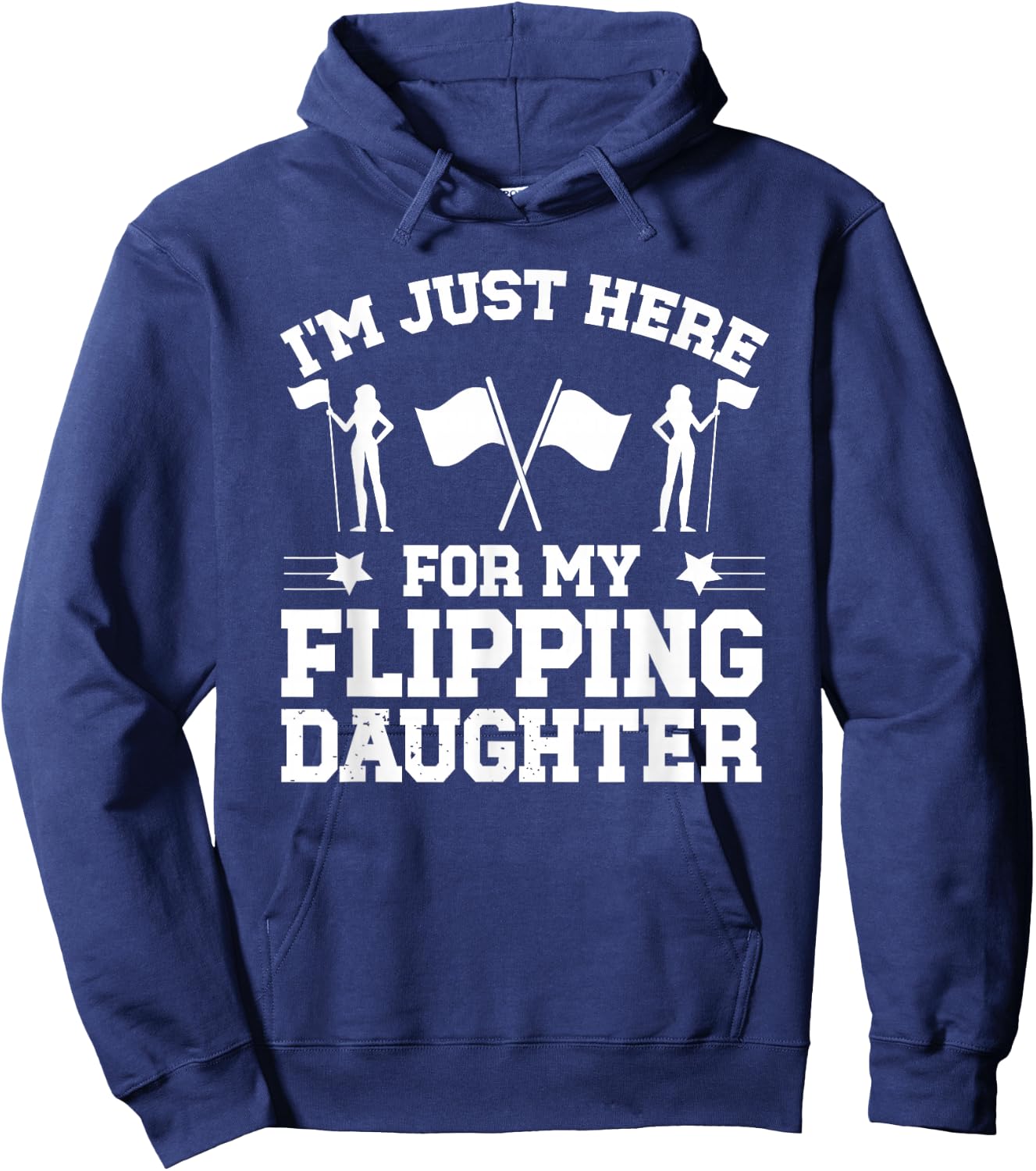My Flipping Daughter Color Guard Dad Of A Color Guard Member Hoodie - Hoodie | Navy