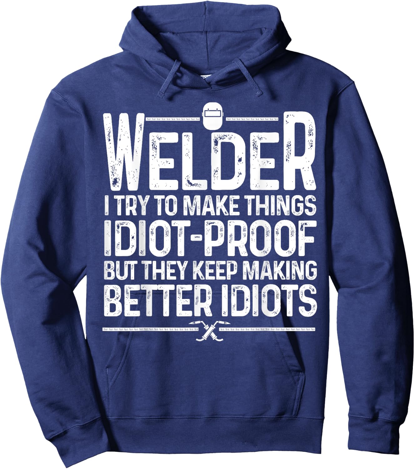 Funny Welder Art Women TIG/MIG Welding Steel Lovers Hoodie - Hoodie | Navy