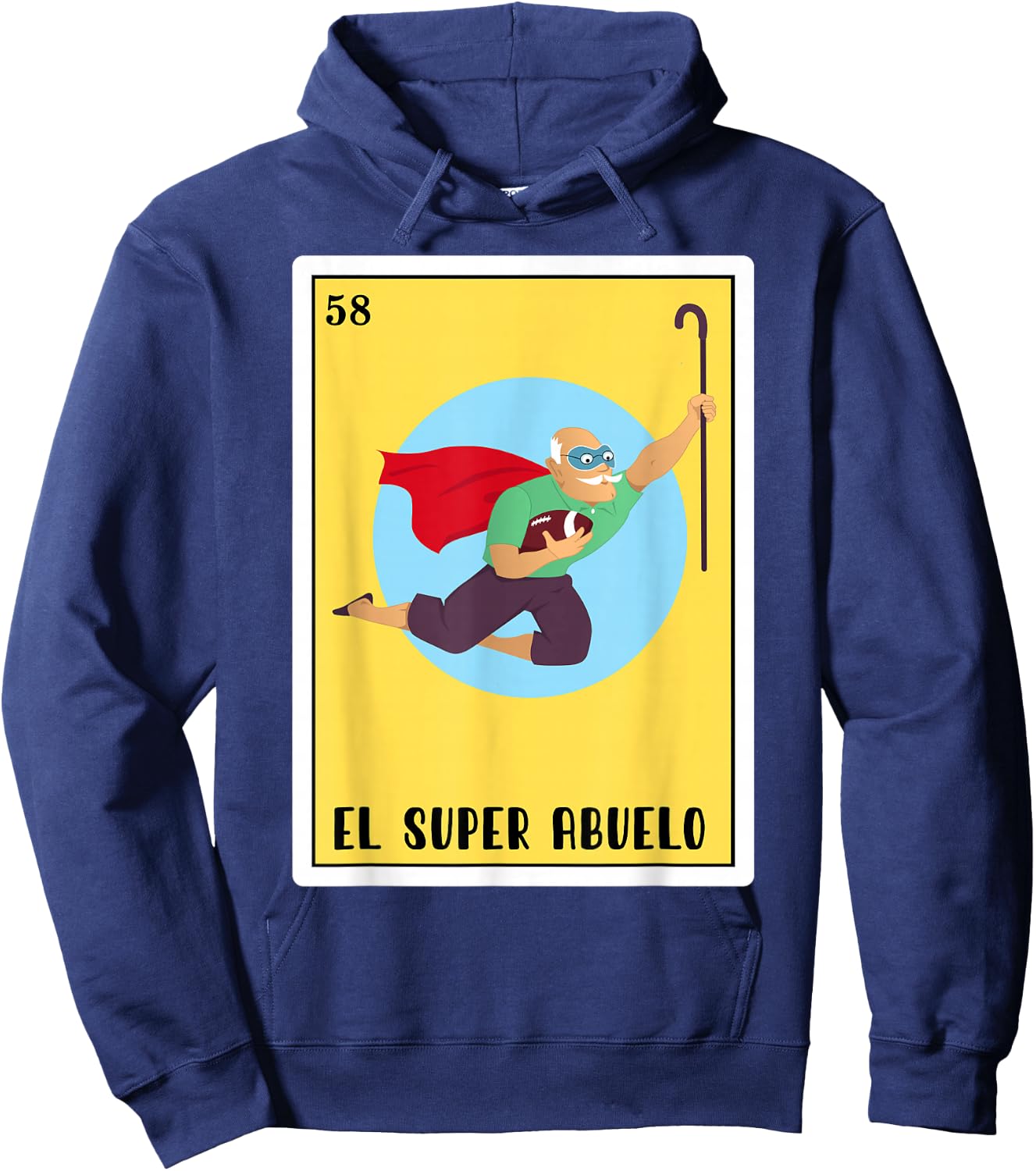 Funny Spanish-Mexican Bingo Gifts - El Super Abuelo Hoodie - Hoodie | Navy