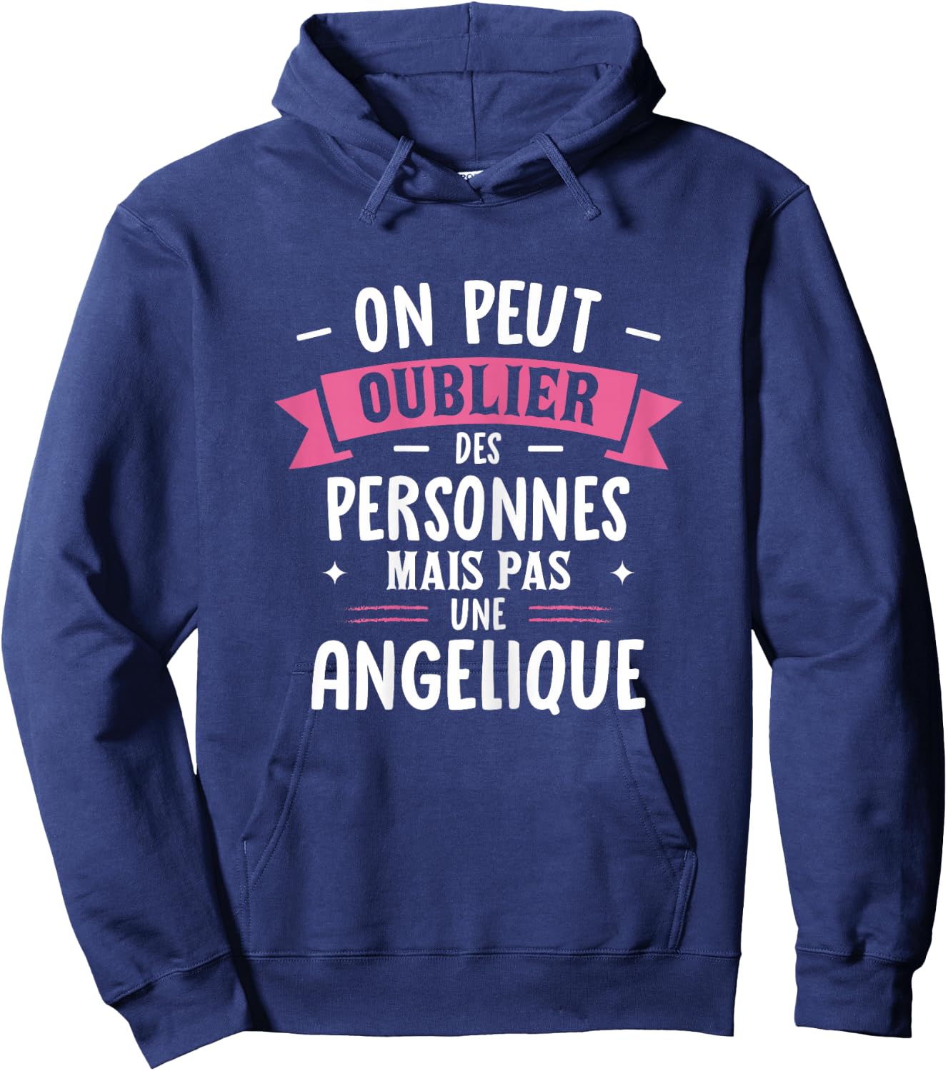 Woman Humor Personalized Gift BFF Name Angelique , Black, Female X-Small Hoodie - Hoodie | Navy
