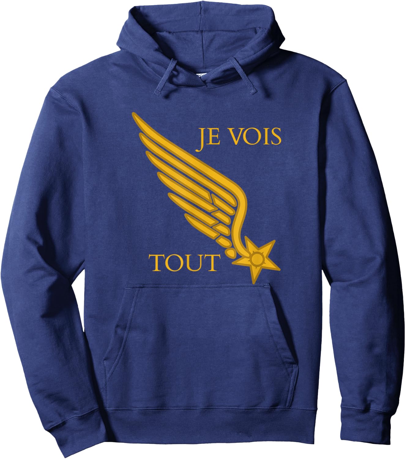 Lafayette Escadrille Pilot's Collar Insignia WW1 Hoodie - Hoodie | Navy