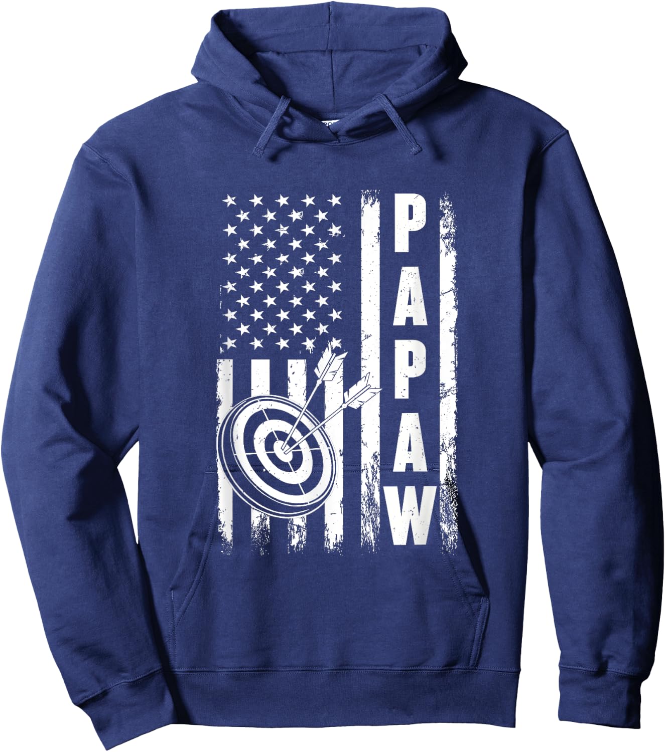 Archery Papaw American Flag Vintage Christmas Xmas Hoodie - Hoodie | Navy