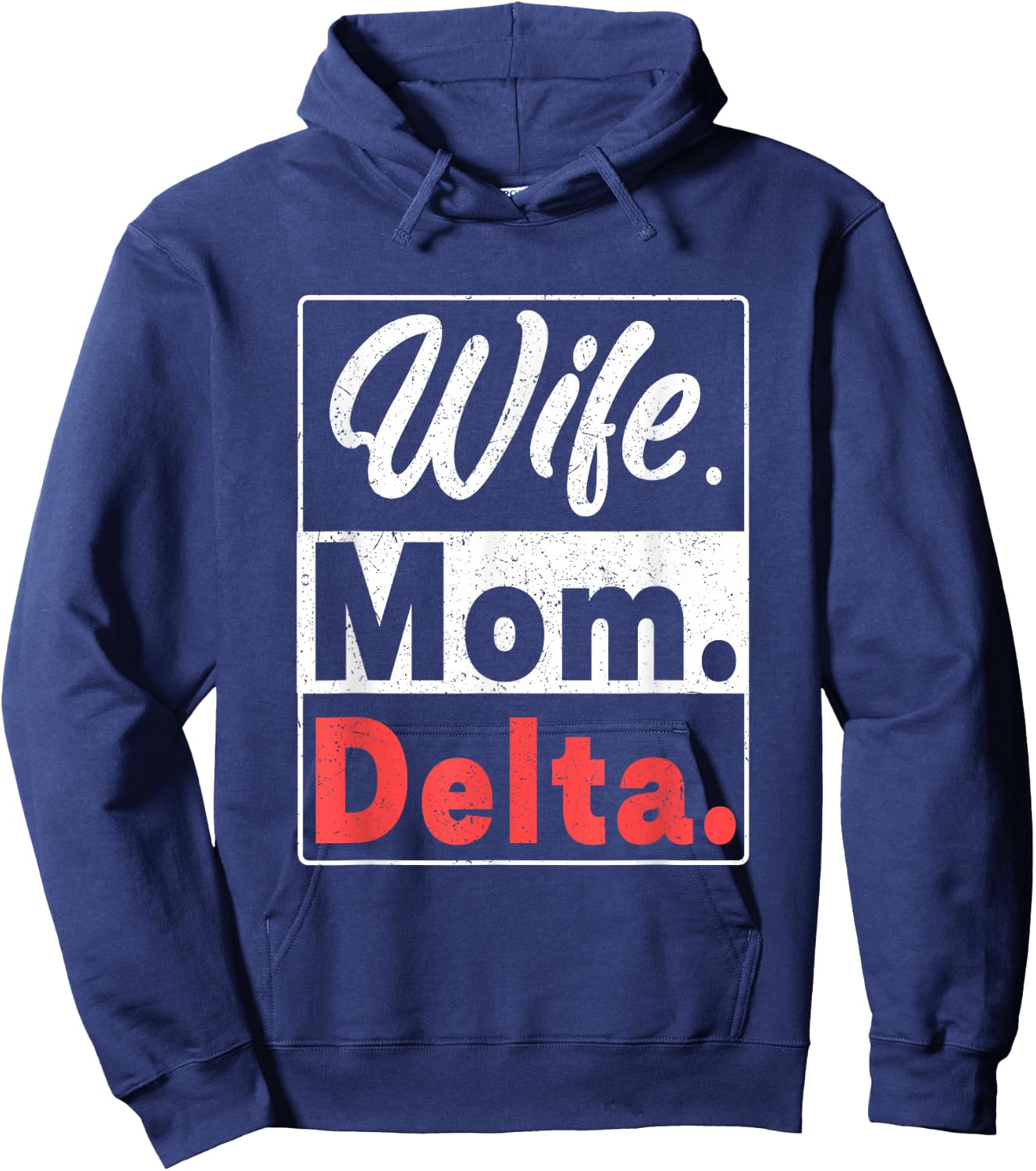 Wife Mom Delta Funny Entrepreneur Boss Sigma Paraphernalia Hoodie - Hoodie | Navy