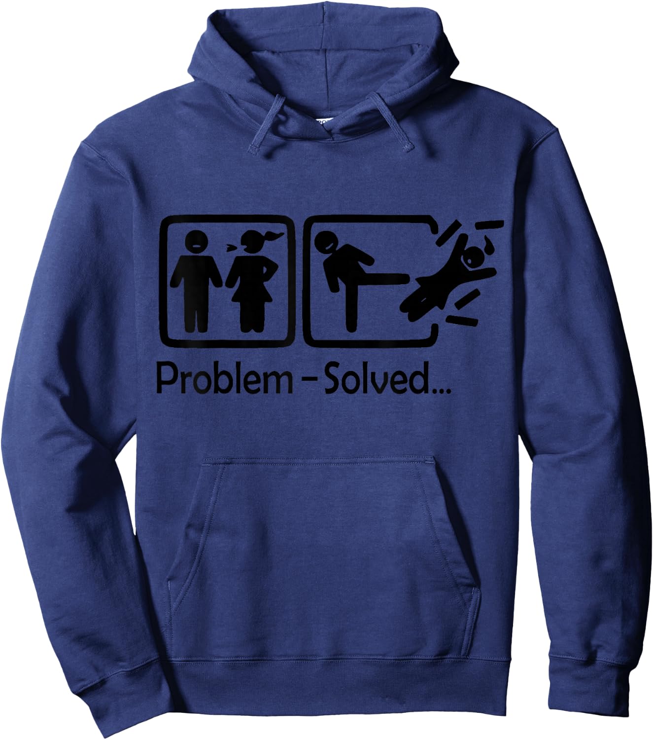 Divorce Problem Solved Funny Ex-Wife , grey, S Hoodie - Hoodie | Navy
