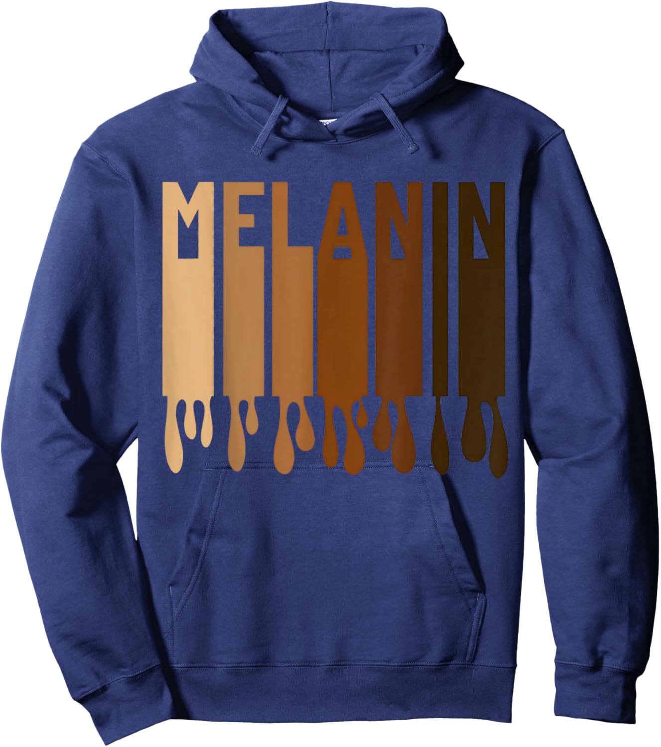 Drippin Melanin Women Pride Black History Juneteenth Melanin Hoodie - Hoodie | Navy