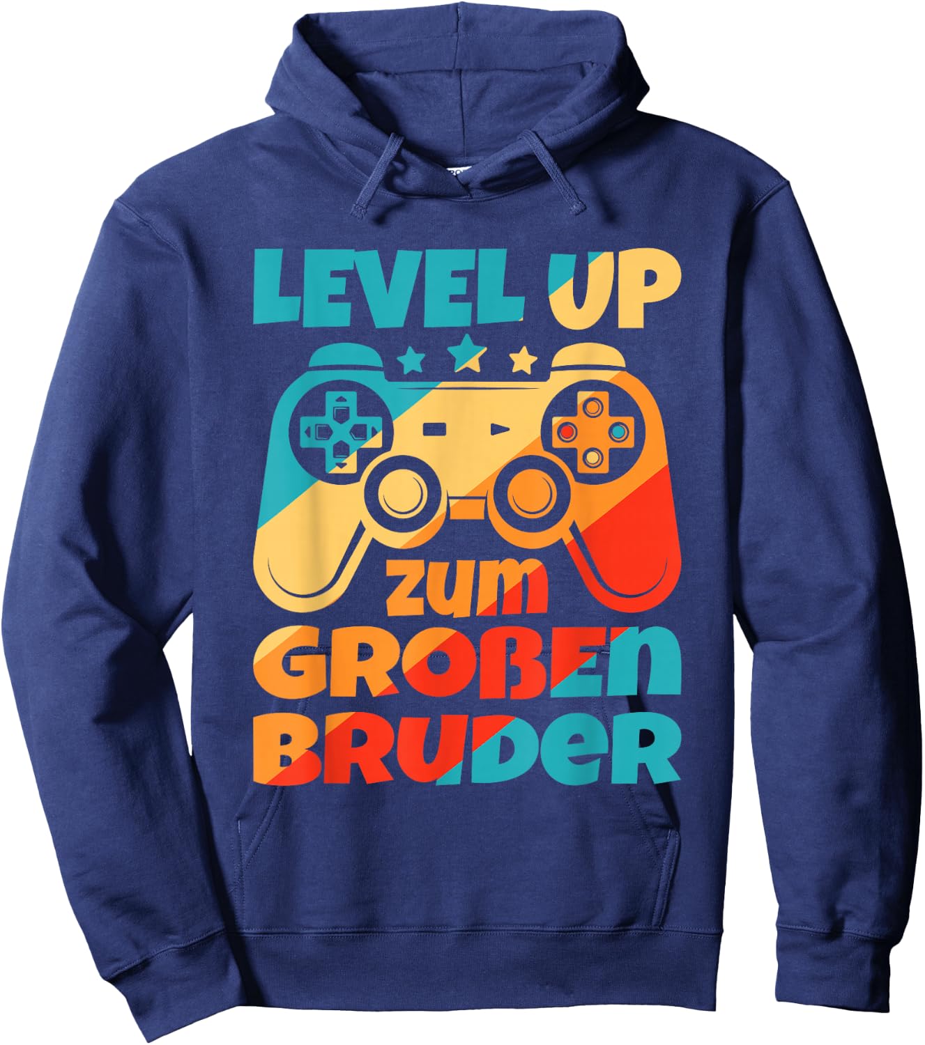 Level Up zum Großen Bruder Geburt Schwanger Lustiges Gamer Hoodie - Hoodie | Navy