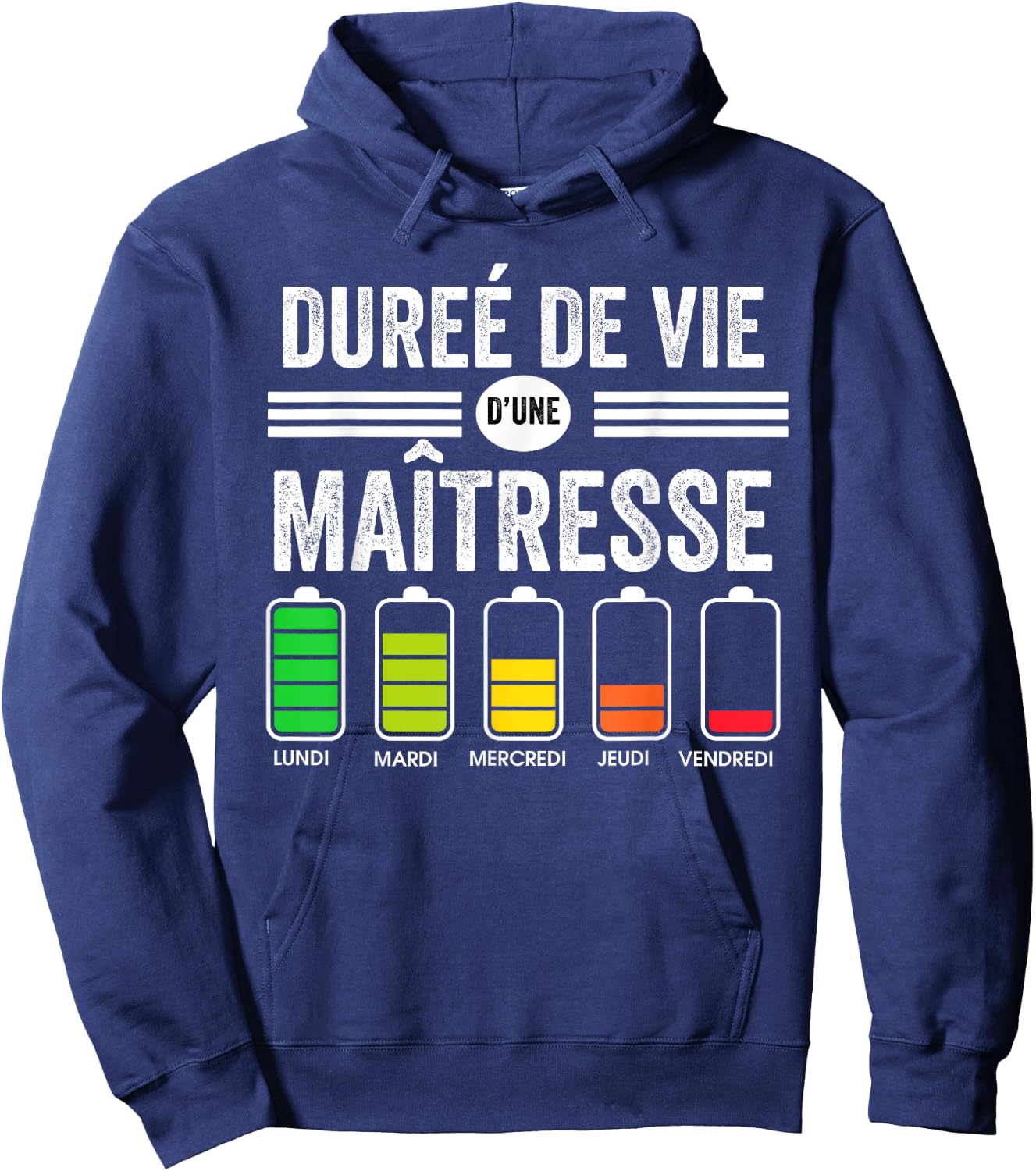 School Mistress Funny Life Of A Mistress , Black, S Hoodie - Hoodie | Navy