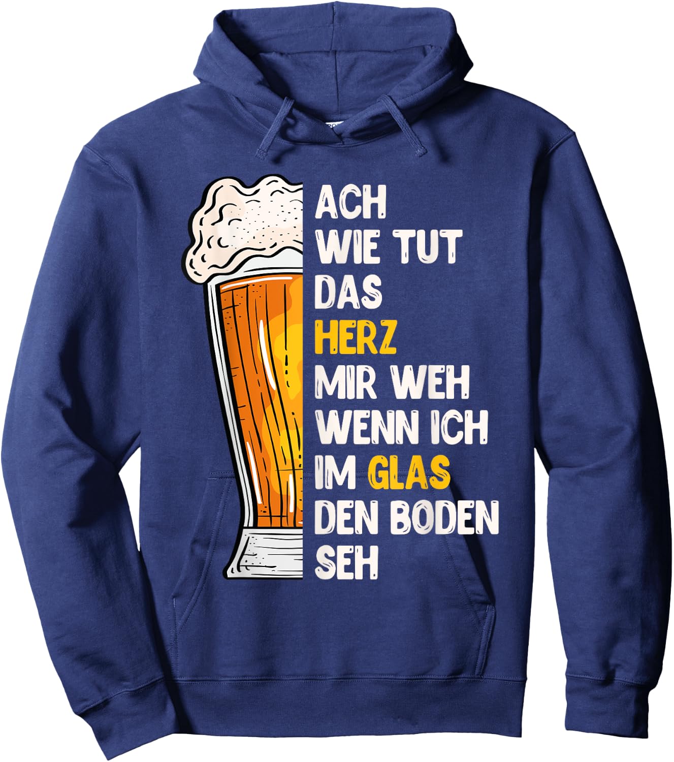 Funny Beer Saying for Beer Drinkers Bavaria , black Hoodie - Hoodie | Navy