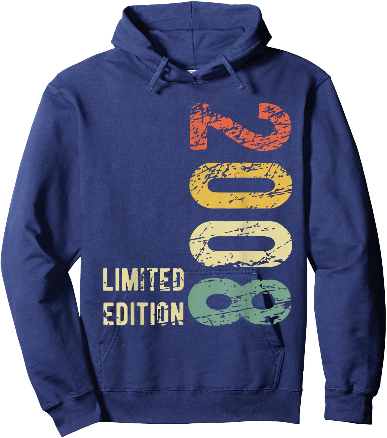 15 Years Birthday Boy Girl Vintage 2008 Gift , Black Hoodie - Hoodie | Navy