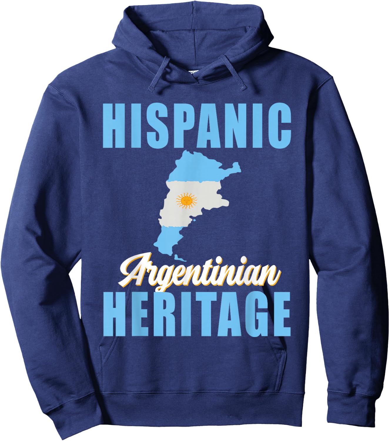 Argentina Hispanic Heritage month Flag Argentinian Pride Hoodie - Hoodie | Navy