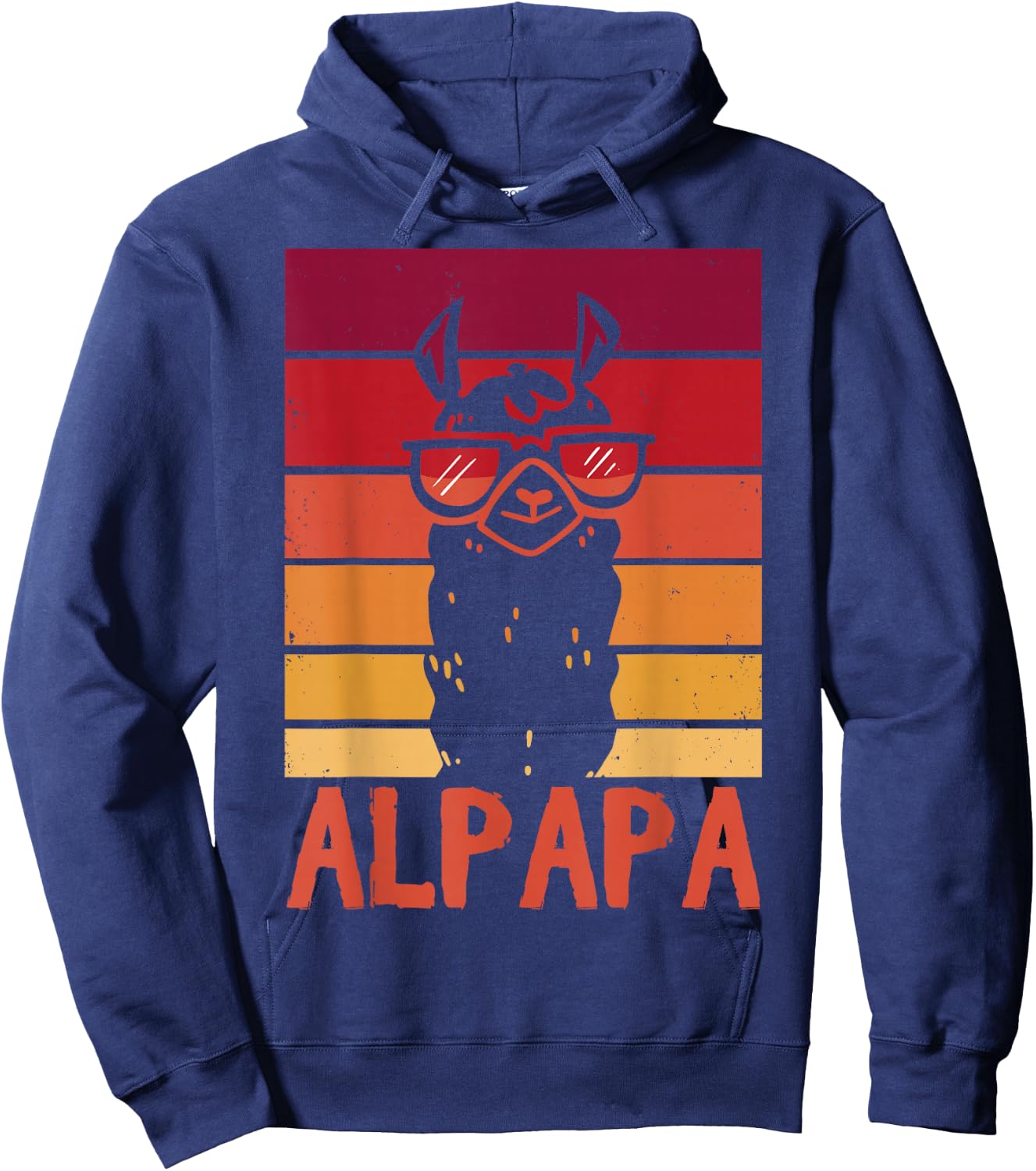 Alpapa Alpaca Lama Fan Lover Dad New Father , black Hoodie - Hoodie | Navy