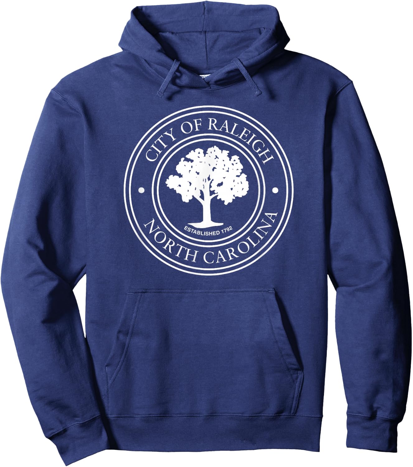 Raleigh North Carolina City Seal Hoodie - Hoodie | Navy