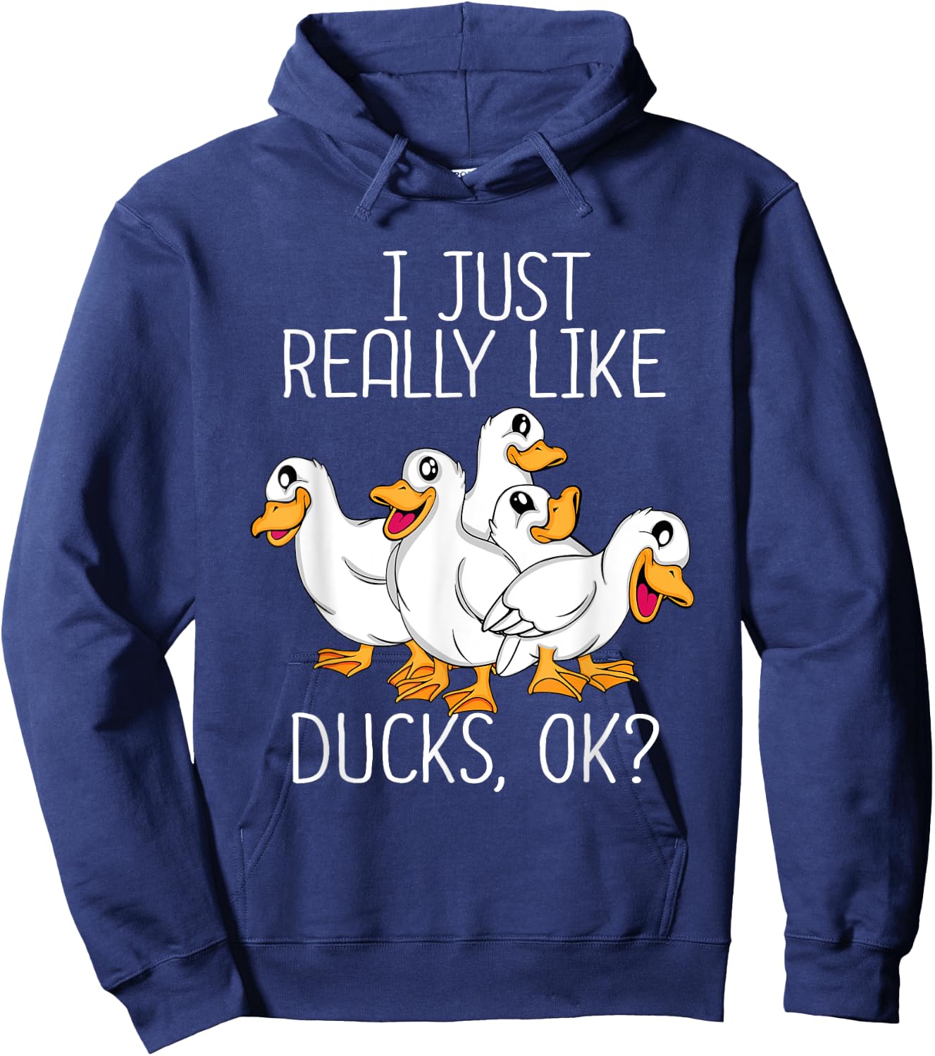 Duck Lover Women Peking Ducks Kids Duck Hoodie - Hoodie | Navy