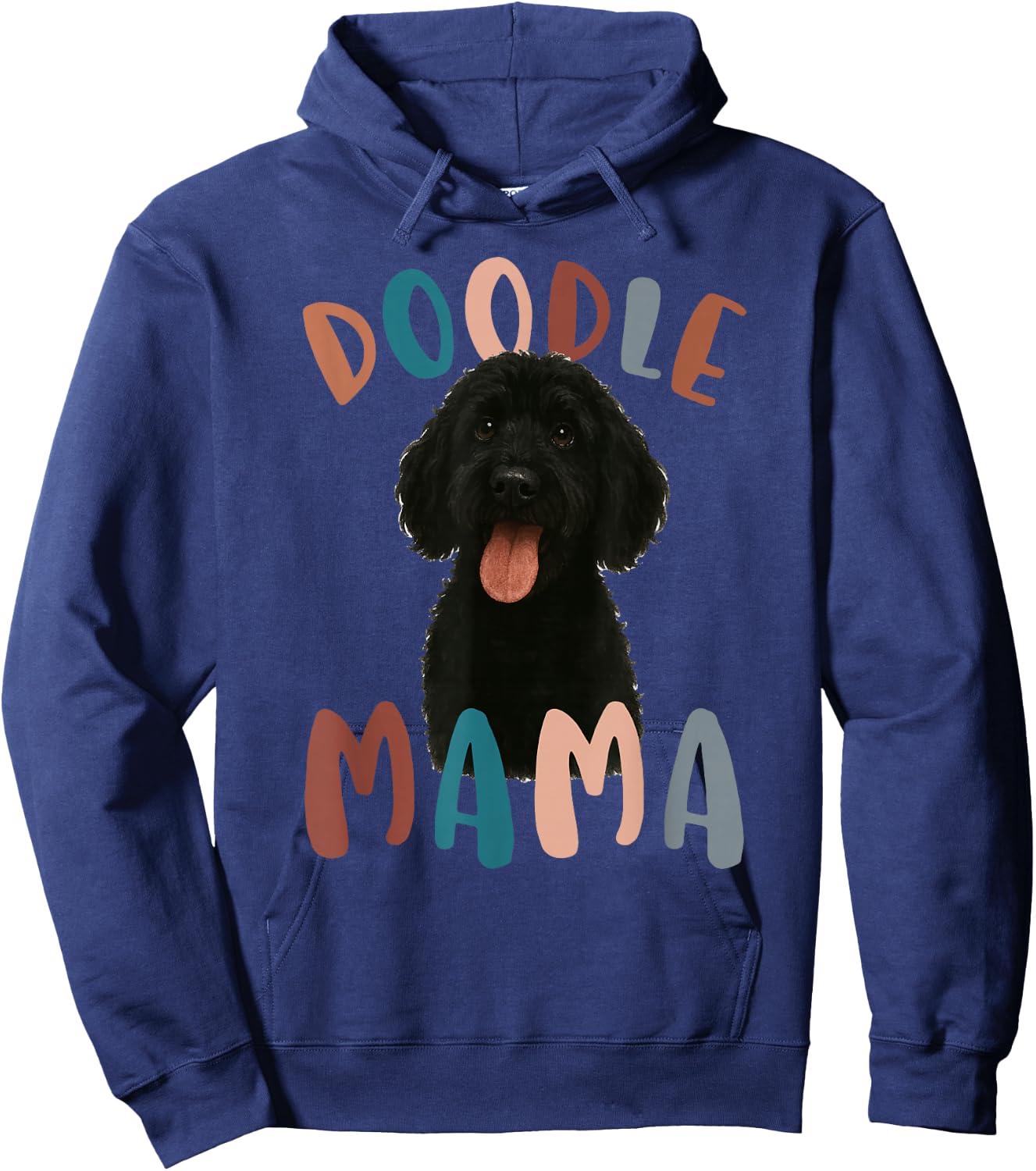 Black Doodle Mama Black Goldendoodle Owner Black Doodle Mom Hoodie - Hoodie | Navy