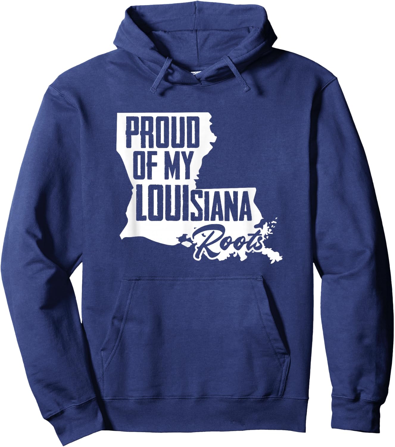 Cajun Apparel Proud Of My Louisiana Roots Women's Black Louisiana Roots Cajun Hoodie - Hoodie | Navy