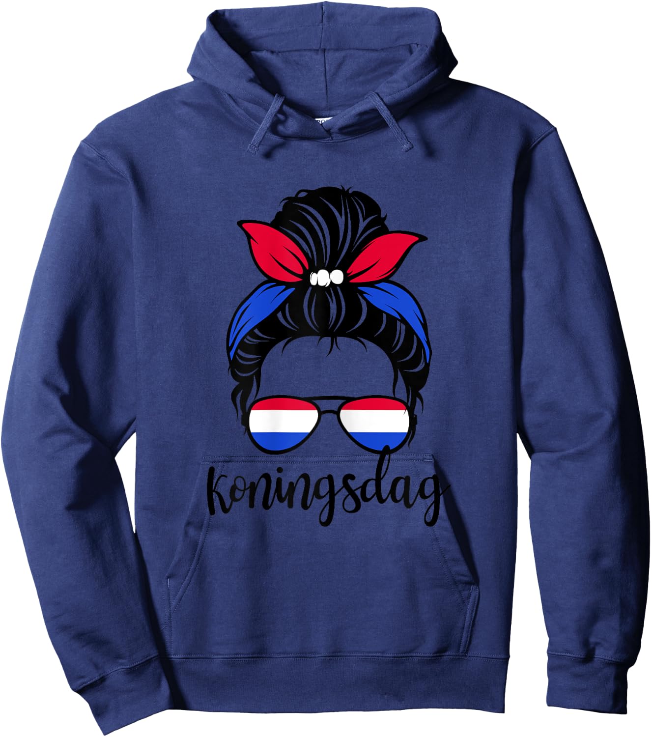 Koningsdag Niederlande Cute Girl Mom Kings Day Amsterdam Hoodie - Hoodie | Navy