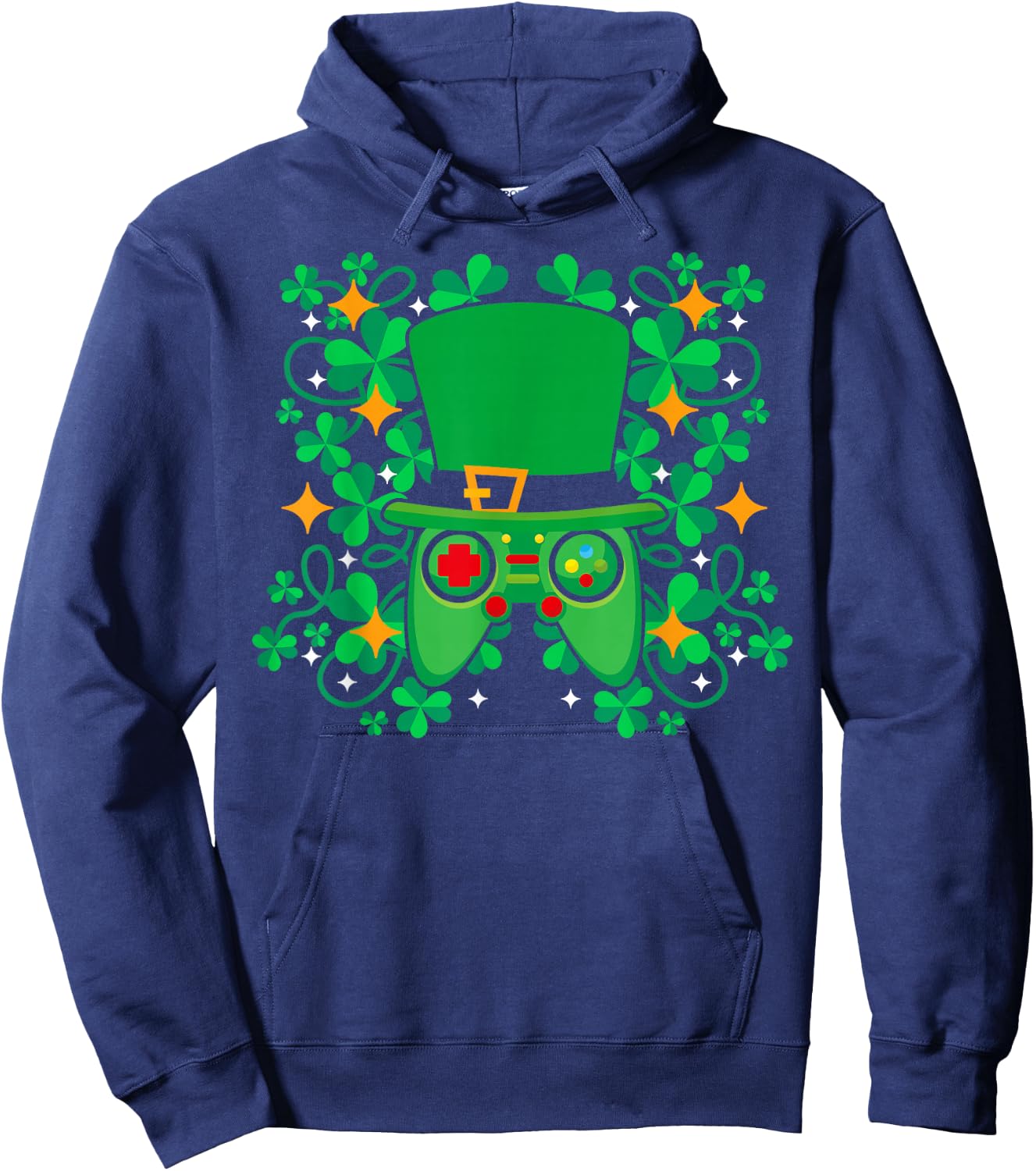 Gamers St. Paddy's Day Lucky Hat Patrick's Erwachsene Kinder Hoodie - Hoodie | Navy