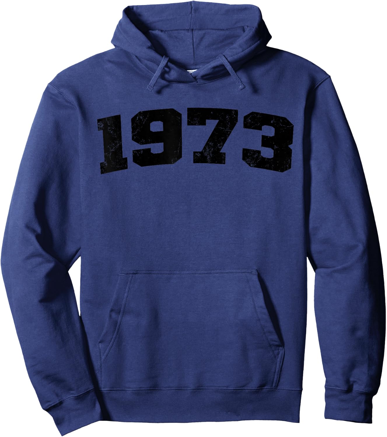 1973 Vintage Arched Varsity Retro Distressed Birthday Year Hoodie - Hoodie | Navy