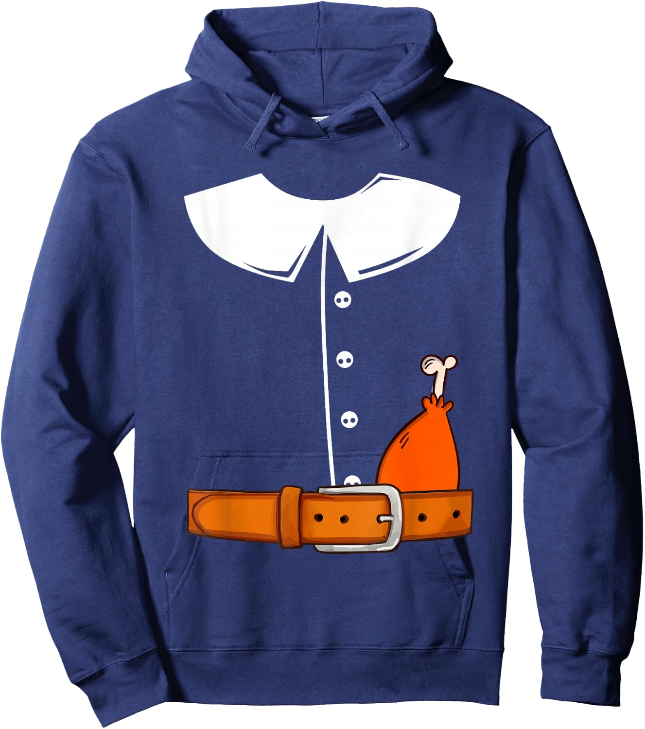 Pilgrim Costume Collar Thanksgiving Turkey Day Men Boys Kids Hoodie - Hoodie | Navy