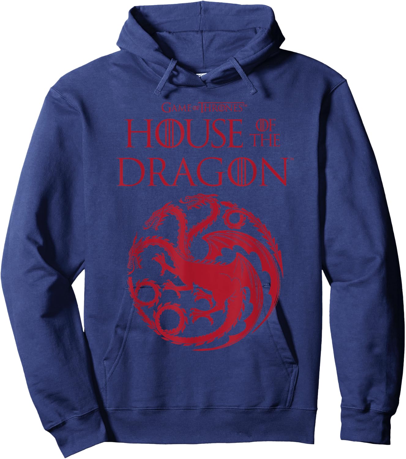 House of The Dragon Targaryen Crest Logo Hoodie - Hoodie | Navy