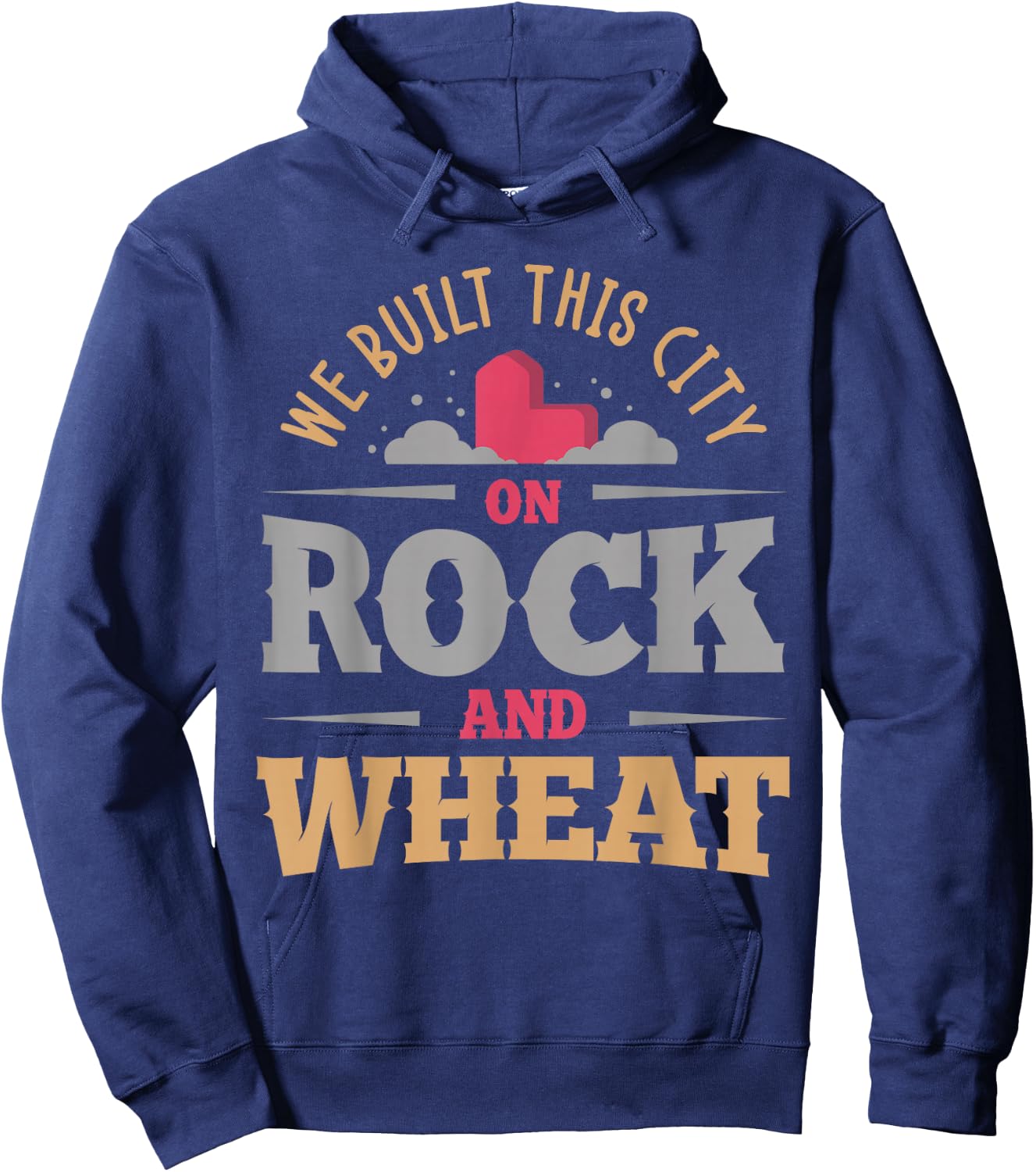 we Built This City on Rock and Wheat or Board Game Small Hoodie - Hoodie | Navy