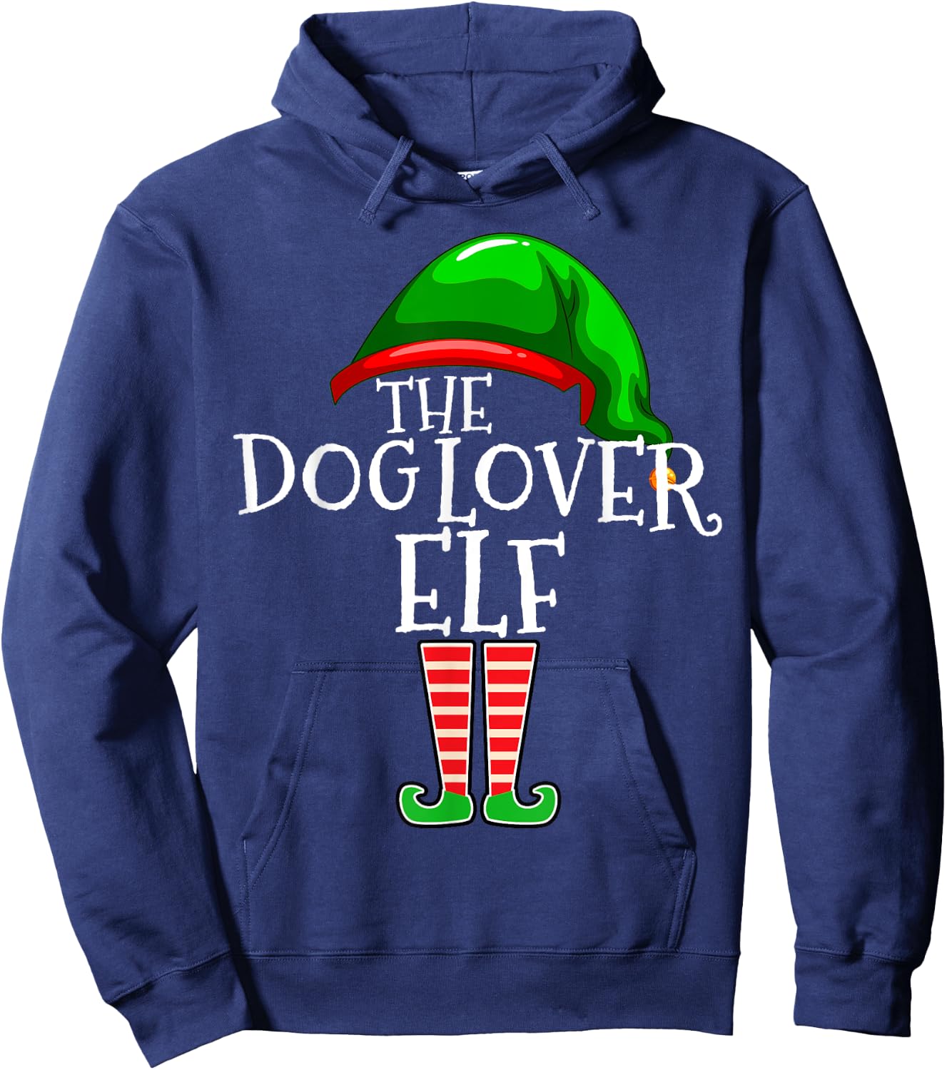 Dog Lover Elf Group Matching Family Christmas Mom Dad Hoodie - Hoodie | Navy
