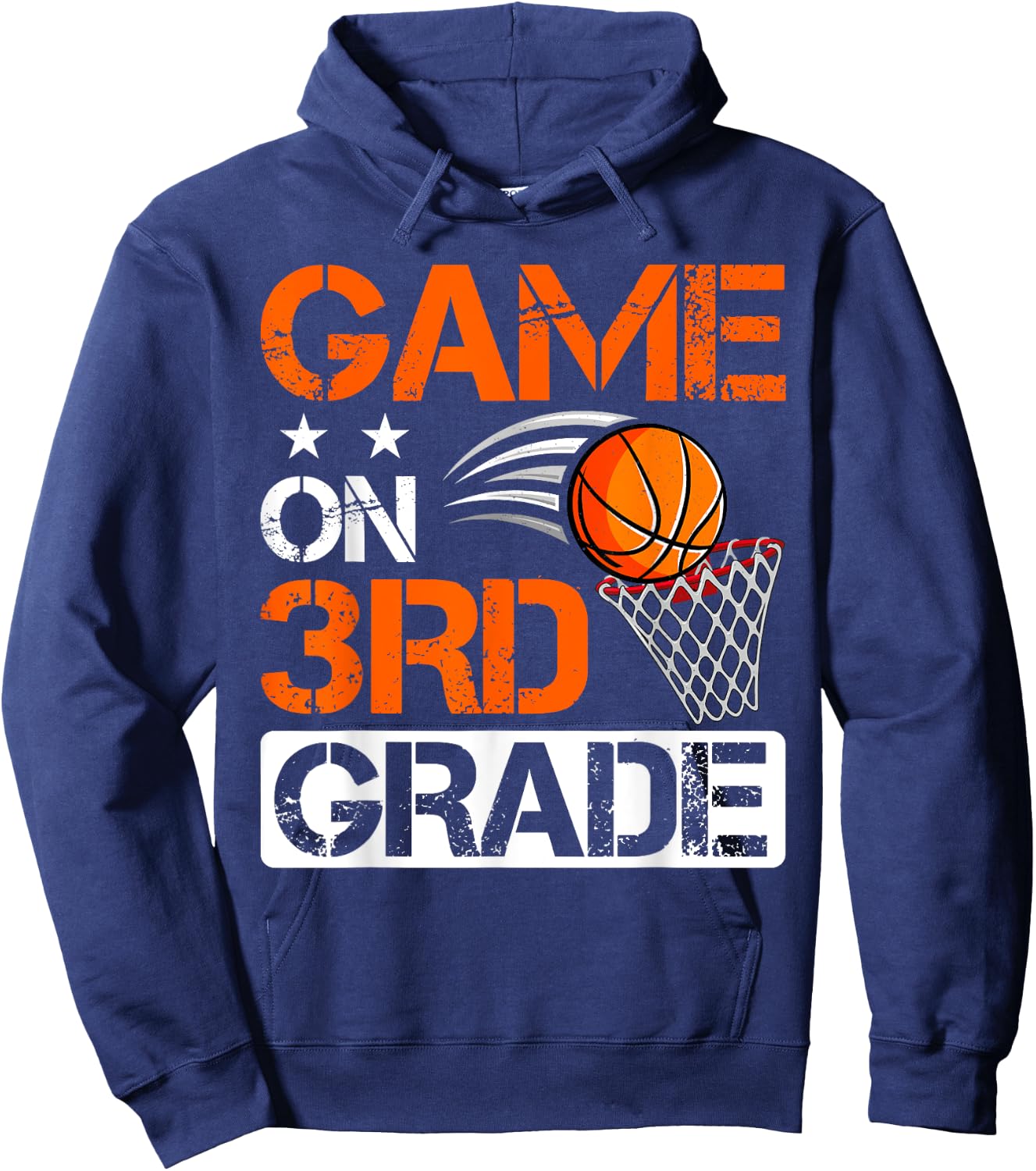 Third Grade Game on Basketball Back To School 3rd Grade Hoodie - Hoodie | Navy