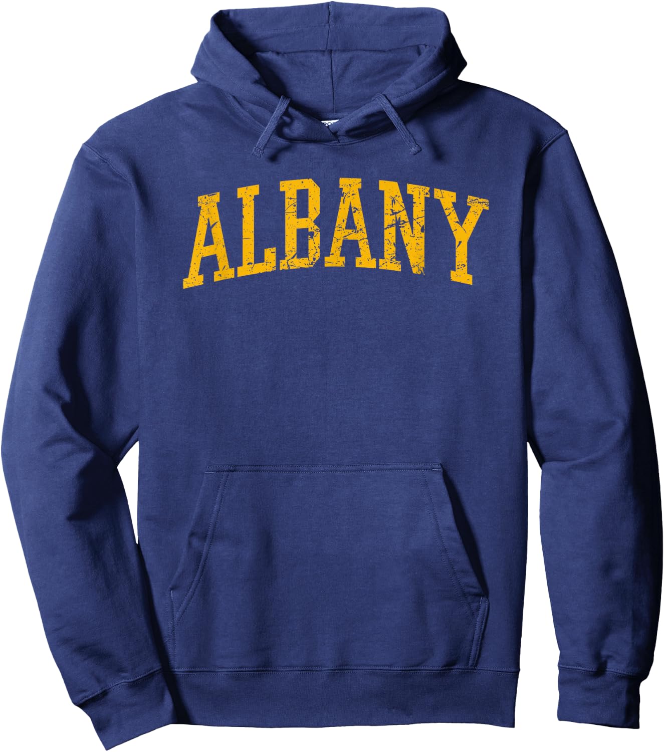 Albany NY- Throwback Design - Vintage Worn Classic Hoodie - Hoodie | Navy