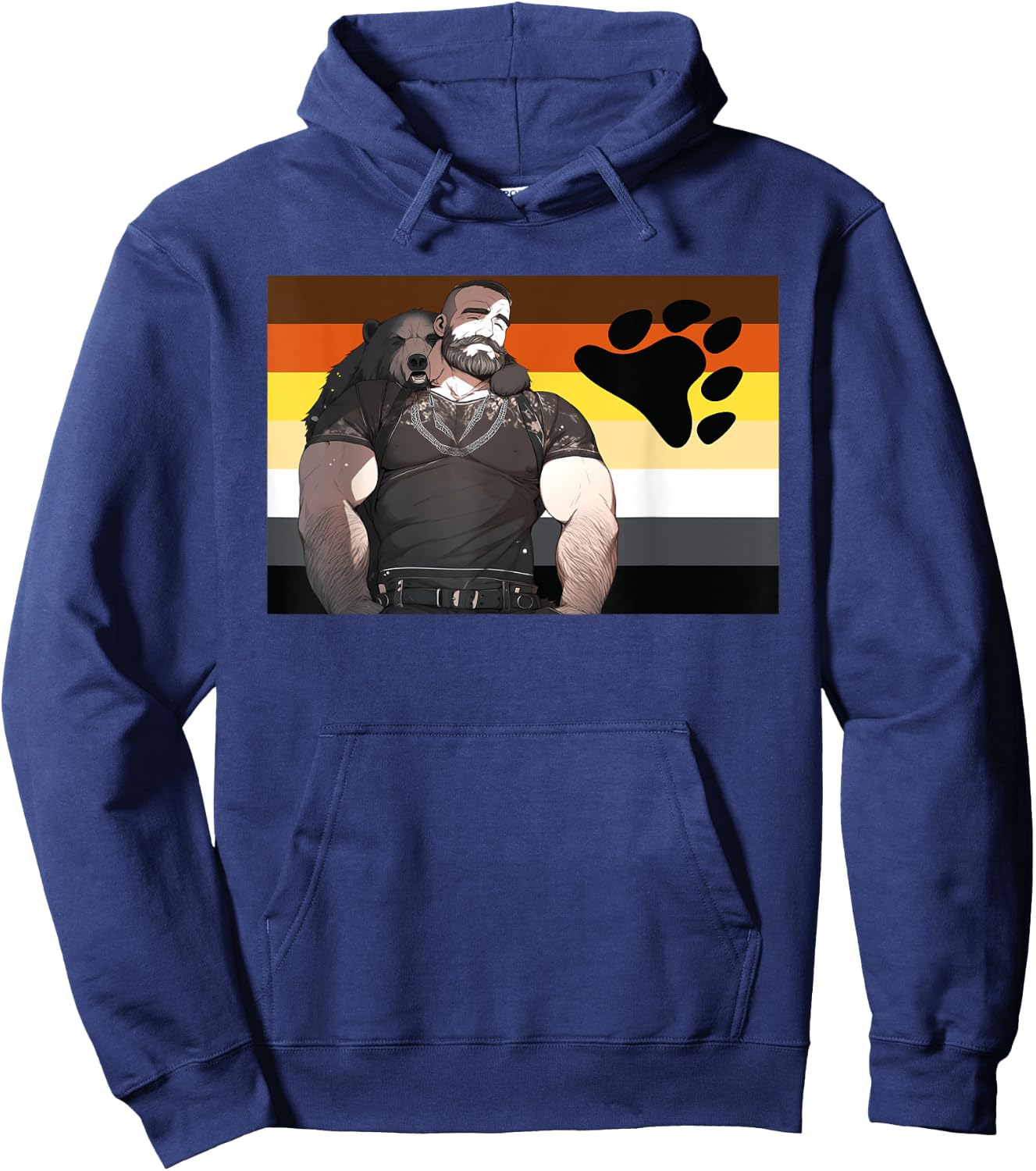 Daddy & Cubs Hairy Bear Pride Flagge, Gay Bear Pride Hoodie - Hoodie | Navy