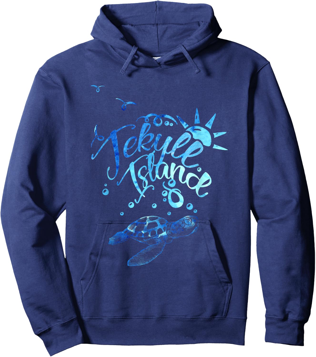 Sea Turtle In Jekyll Island Georgia Beach Vacation Souvenir Hoodie - Hoodie | Navy