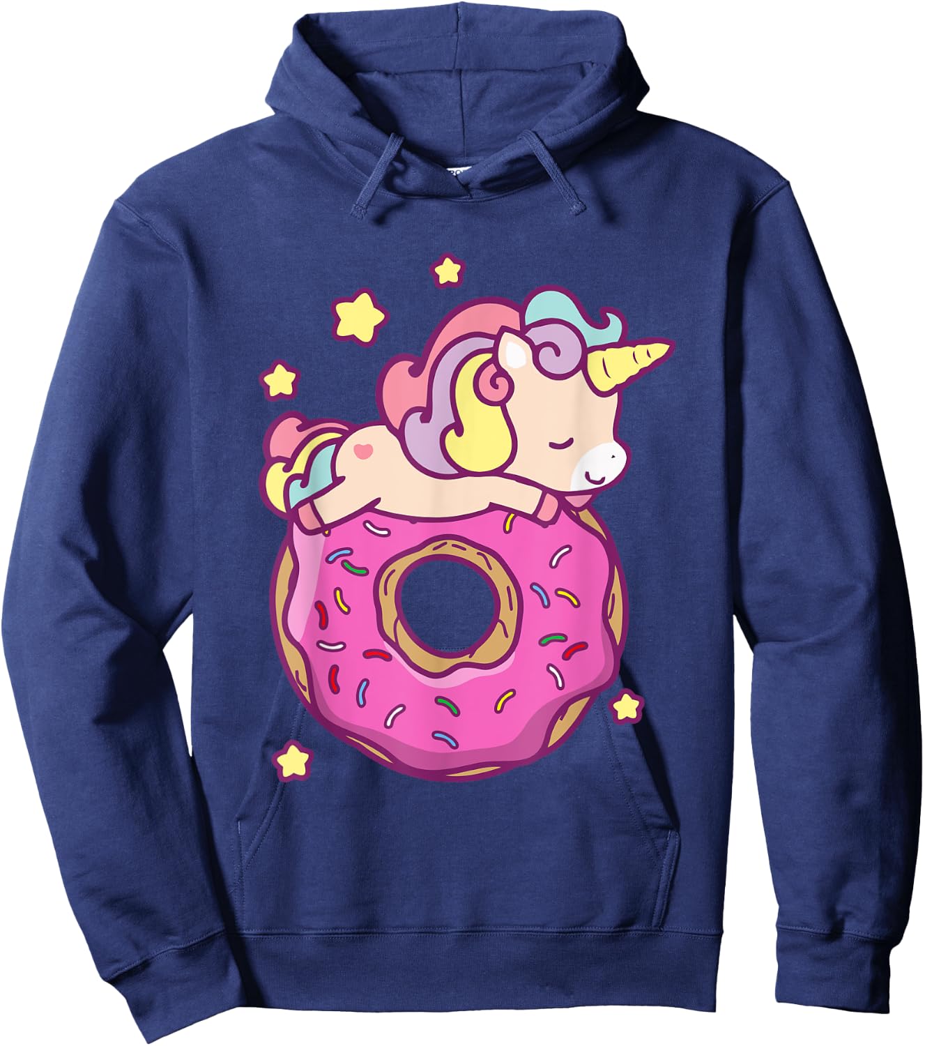 Cute Unicorn Donut Girls Kids, Donut Day June 2021 Hoodie - Hoodie | Navy