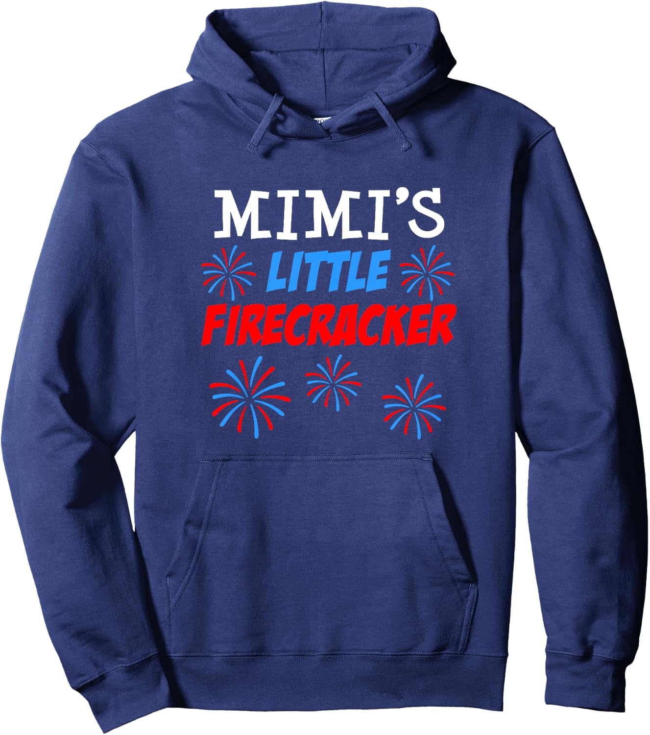 Mimi's Little Firecracker Cute Cartoon Grandchild Hoodie - Hoodie | Navy