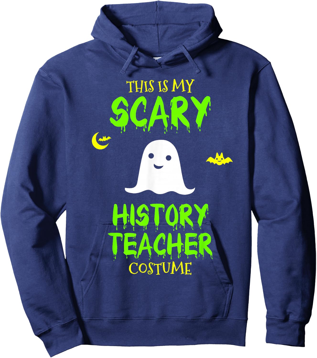 Scary History Teacher Costume Halloween Lazy Easy Hoodie - Hoodie | Navy