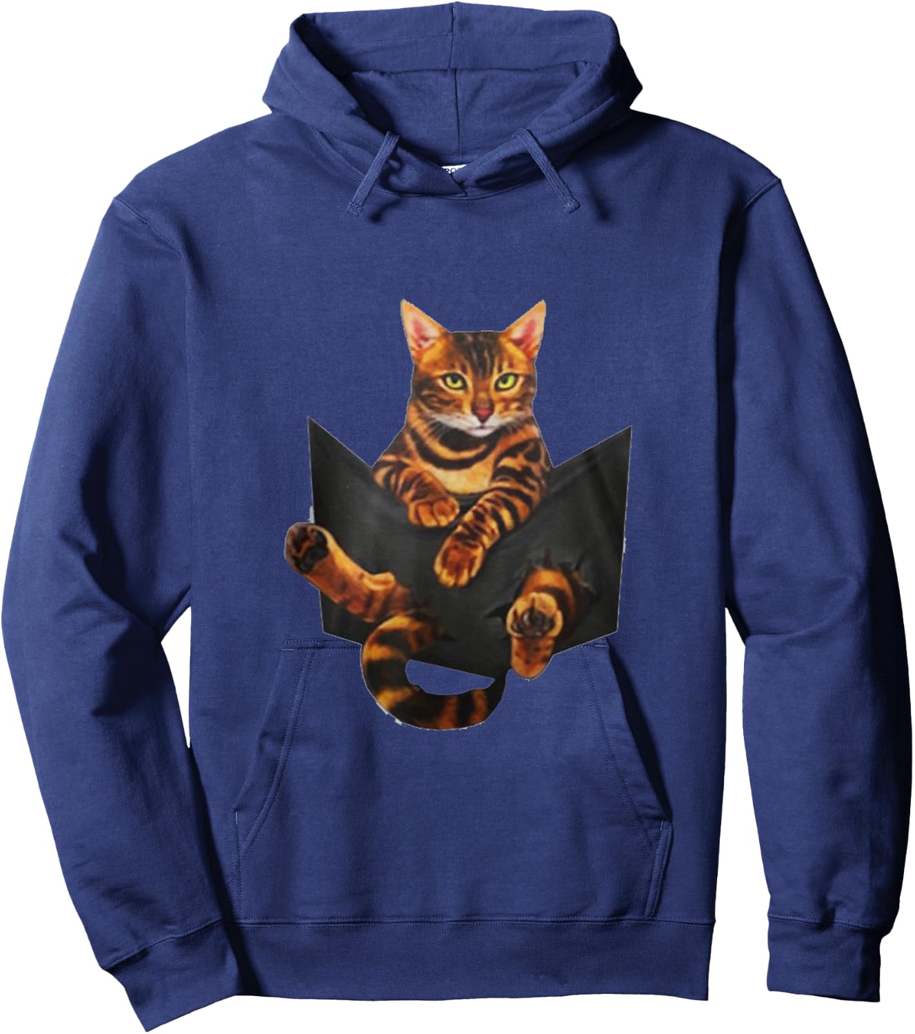 Cat Lovers Gifts Bengal In Pocket Funny Kitten Face Hoodie - Hoodie | Navy