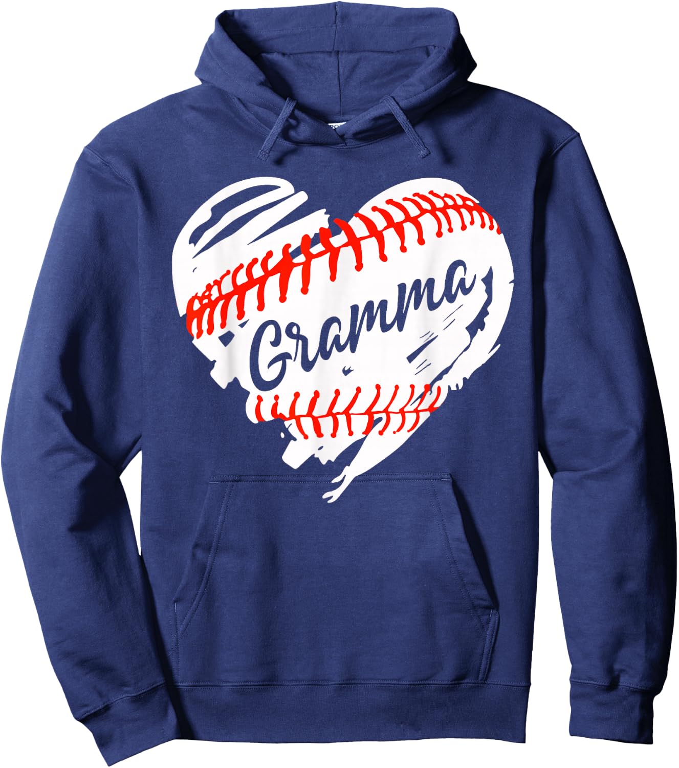 Baseball Heart Baseball Gramma Women Softball Mom Short Hoodie - Hoodie | Navy