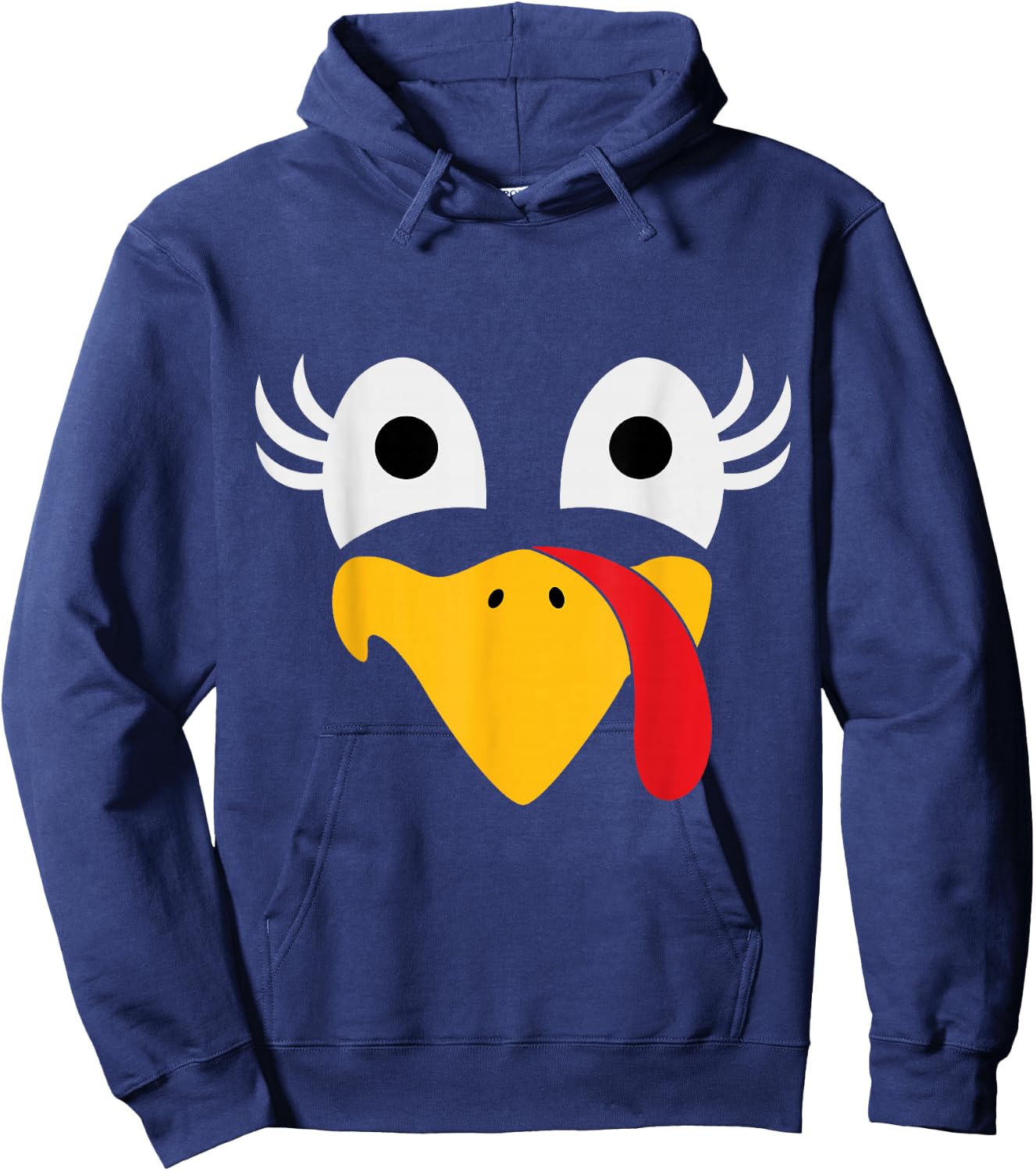 Thanksgiving Turkey Face Matching Family Costume Cute Kids Hoodie - Hoodie | Navy
