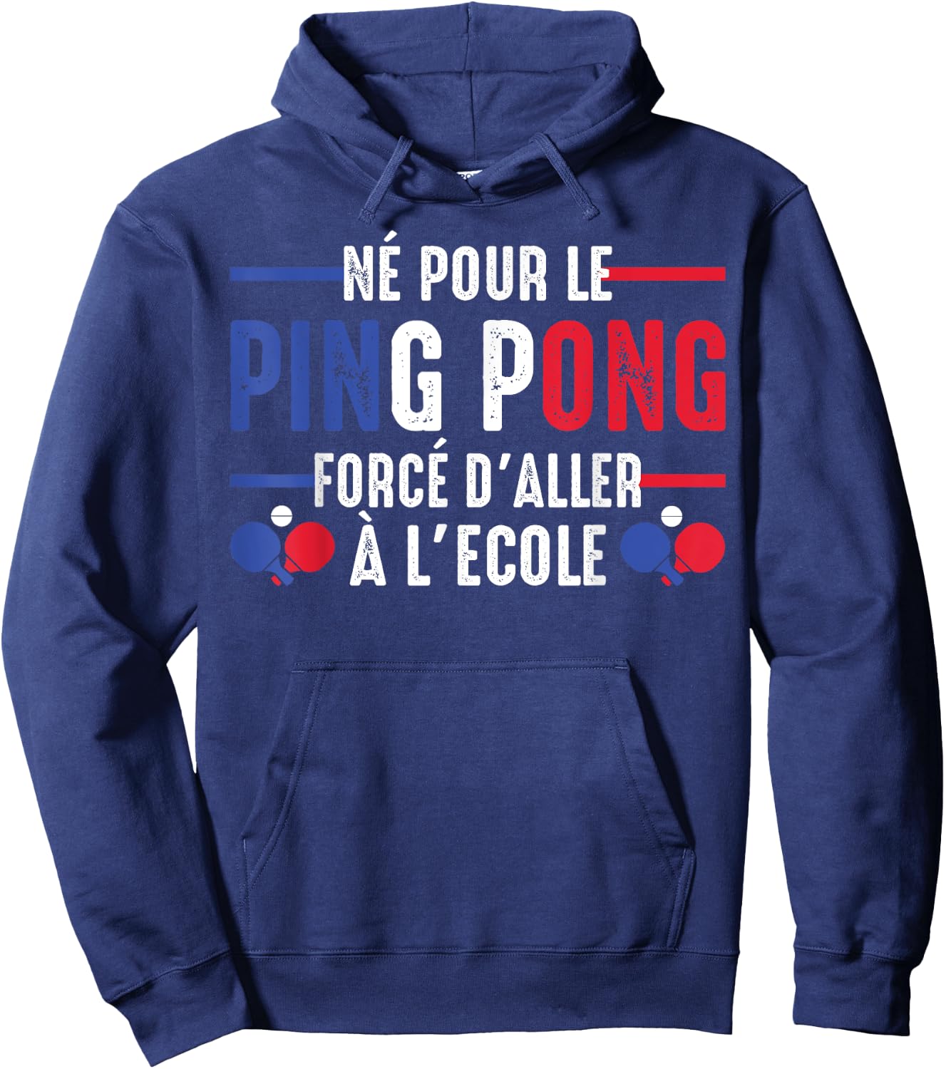 Born for Ping Pong Table Tennis Player Pongiste Fans , Black, S Hoodie - Hoodie | Navy