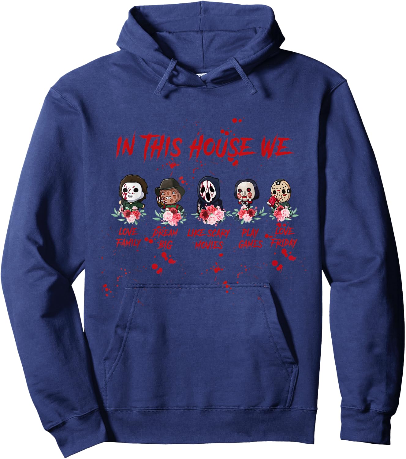In This House We Love Halloween Family Hoodie - Hoodie | Navy