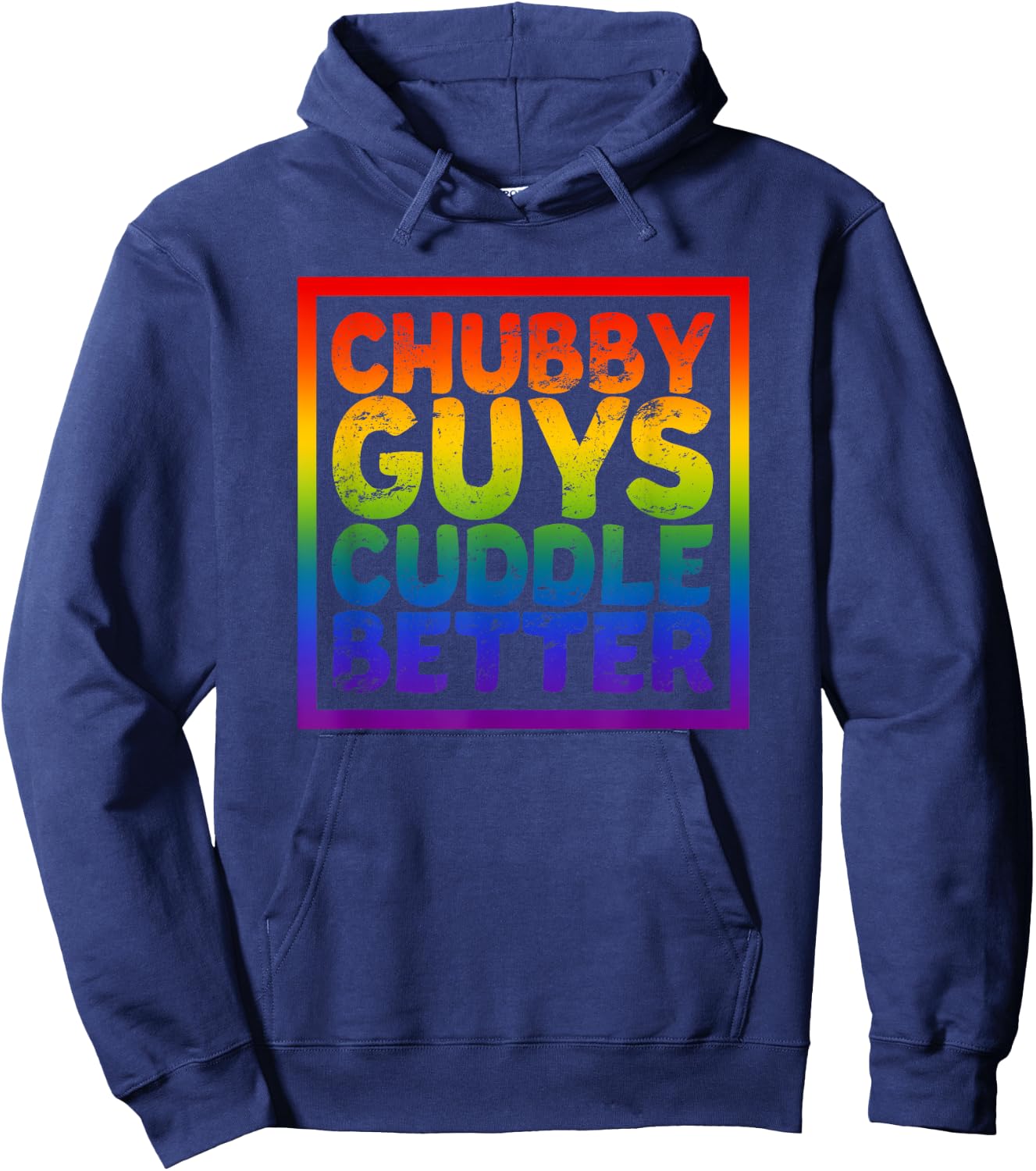 Chubby Guys Cuddle Better - Gay Bear Hoodie - Hoodie | Navy