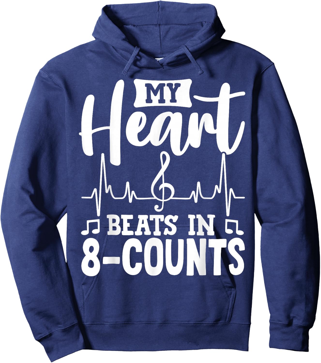 Dance Life 8-Count Heartbeat Graphic For Dancers Hoodie - Hoodie | Navy