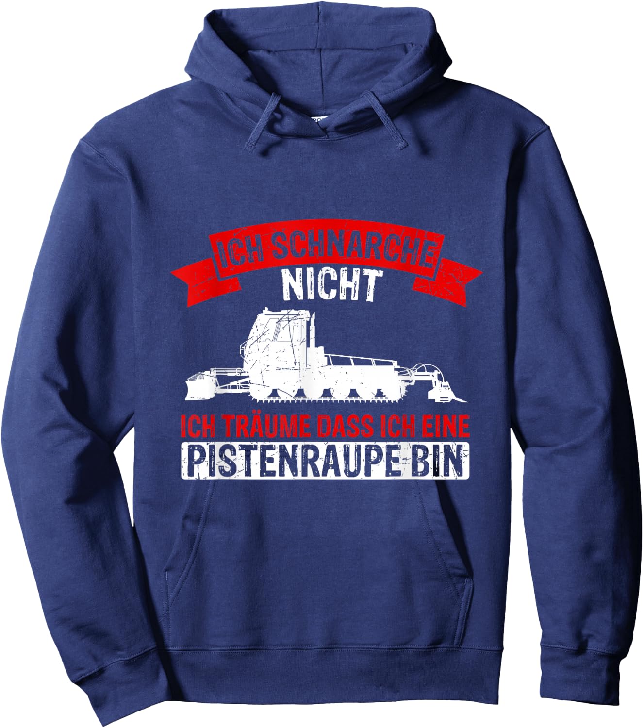 Men's Snow Caterpillar Driver Snow Groomer Gift , black Hoodie - Hoodie | Navy