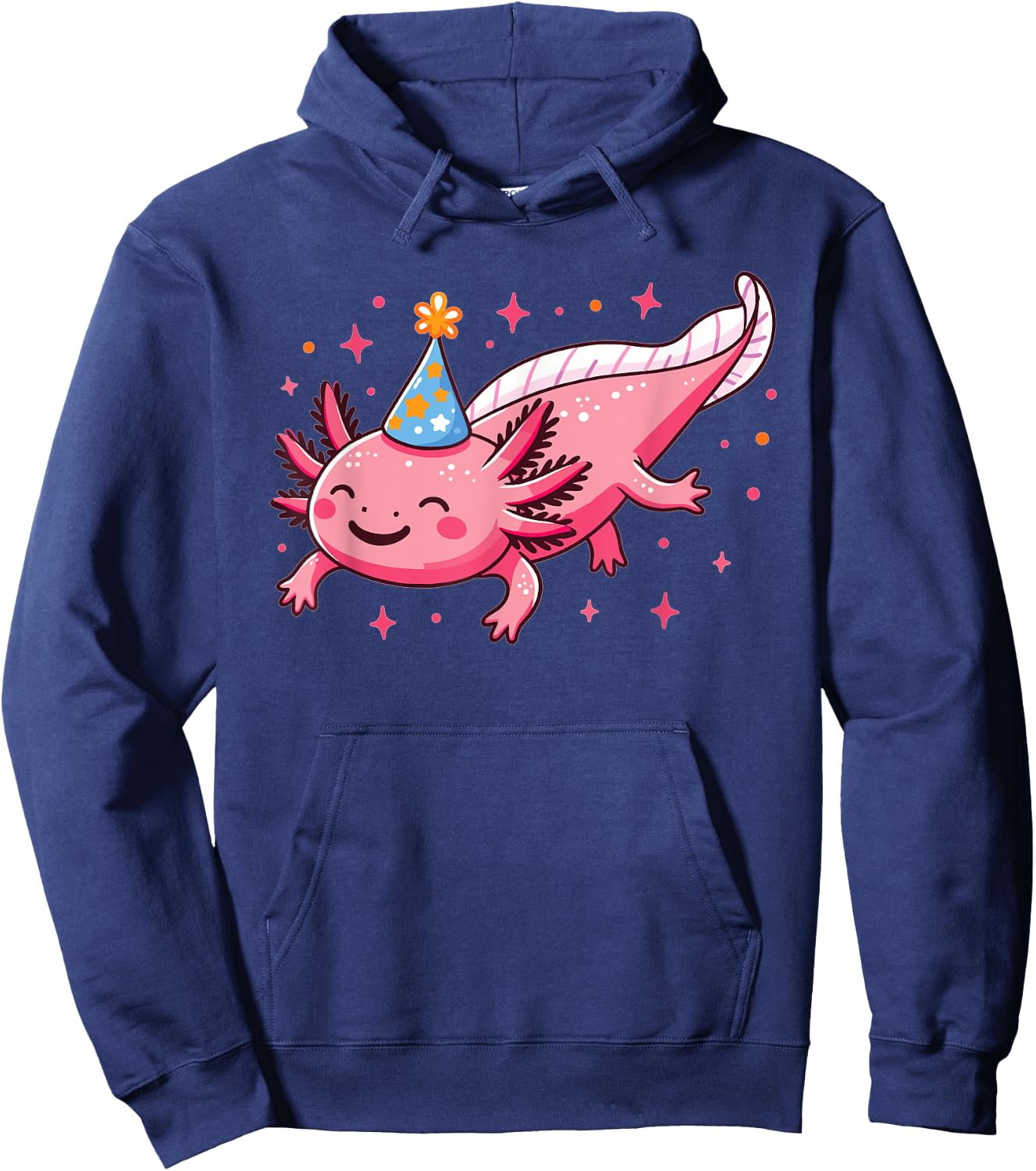 Axolotl Birthday for Children a Birthday Axolotl Hoodie - Hoodie | Navy