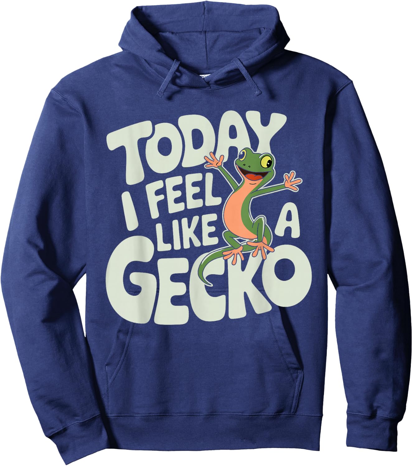 Today I feel like a Gecko Design for Children | Kids Gecko Hoodie - Hoodie | Navy