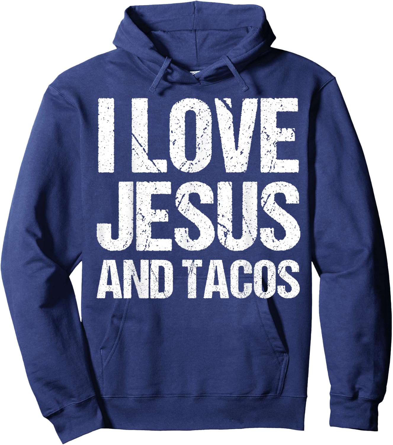 I Love Jesus And Tacos Shirt Funny Mexican Christian Hoodie - Hoodie | Navy