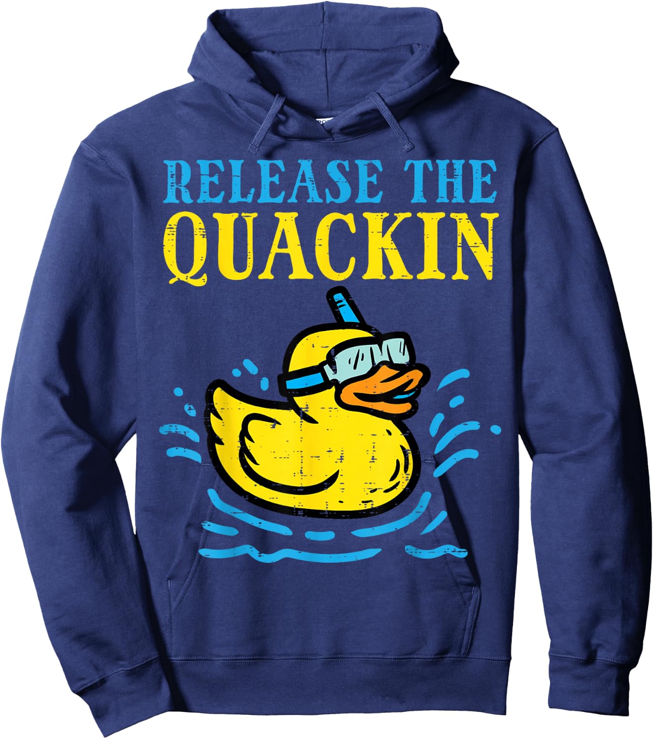 Rubber Duck Release The Quackin Funny Parody Men Women Kids Hoodie - Hoodie | Navy