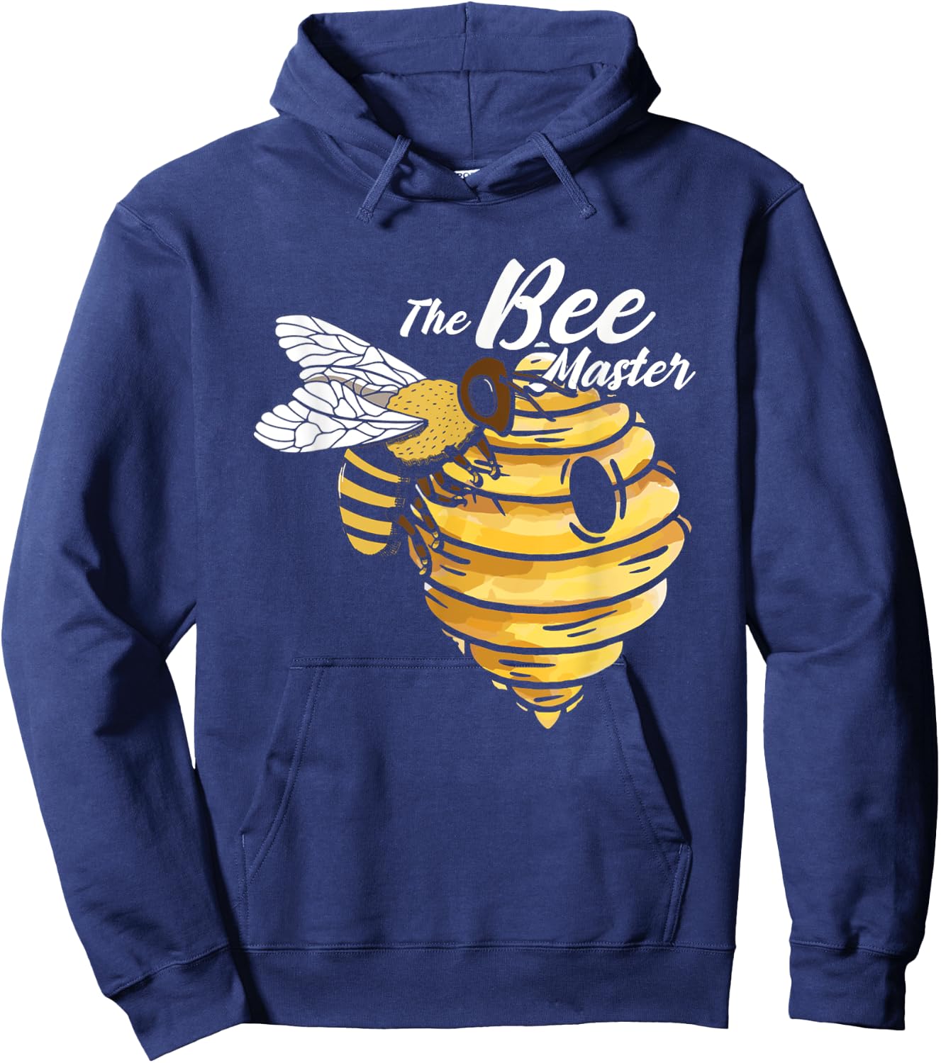 The Bee Master | Honey Bee Hive Honeycomb | Beekeeper Hoodie - Hoodie | Navy