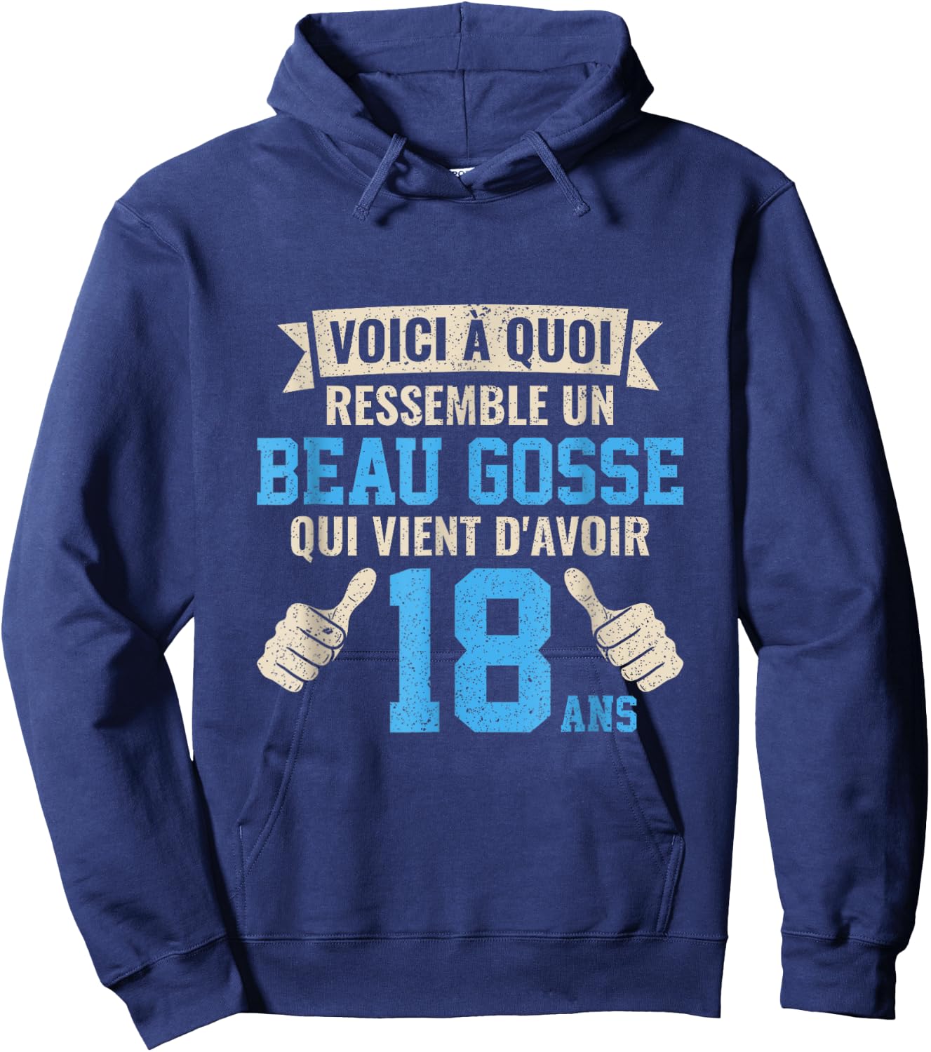 Birthday 18 Years Boy Beau Gosse , Black, S Hoodie - Hoodie | Navy